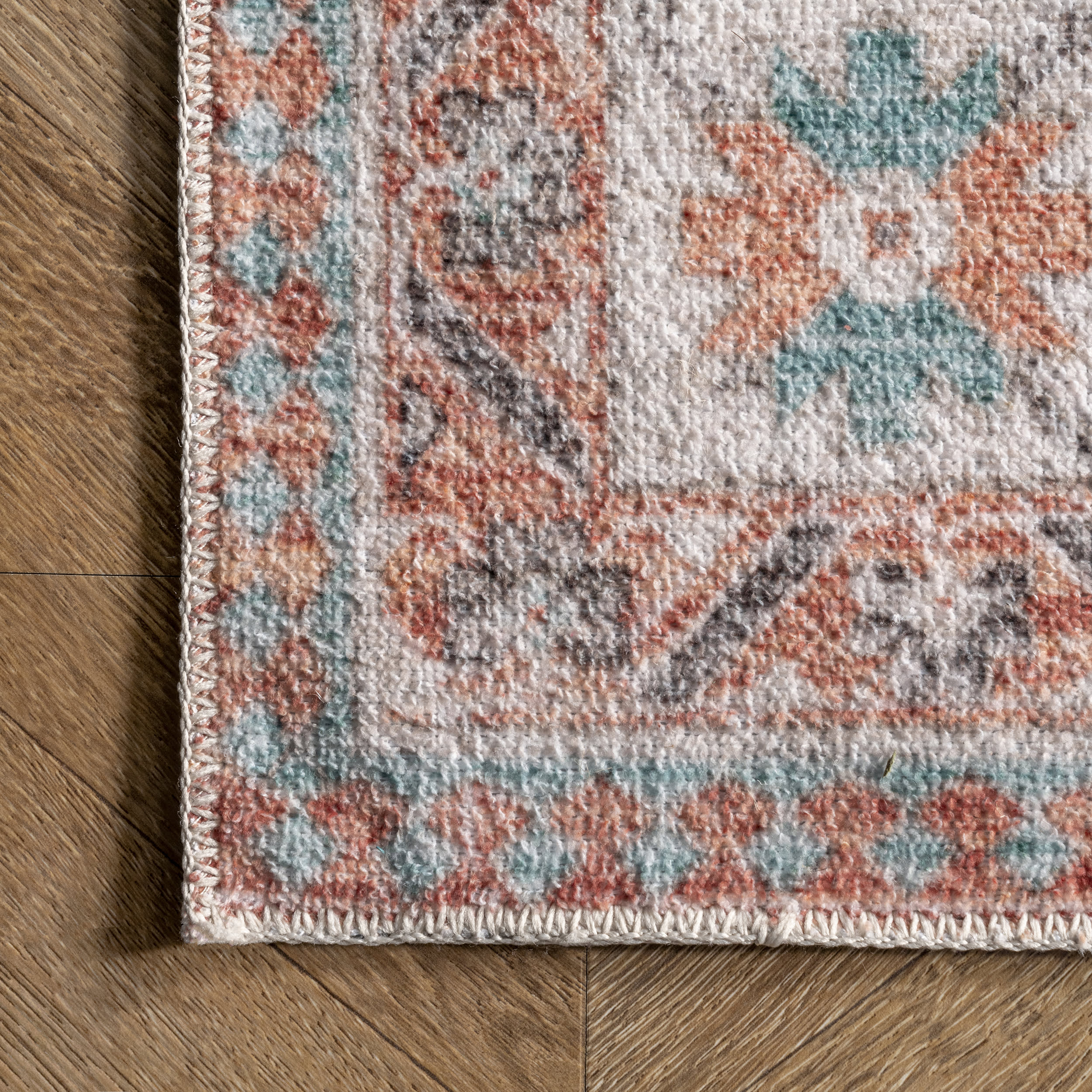 Stellar Medallion Washable Rug | Rust - Image 3