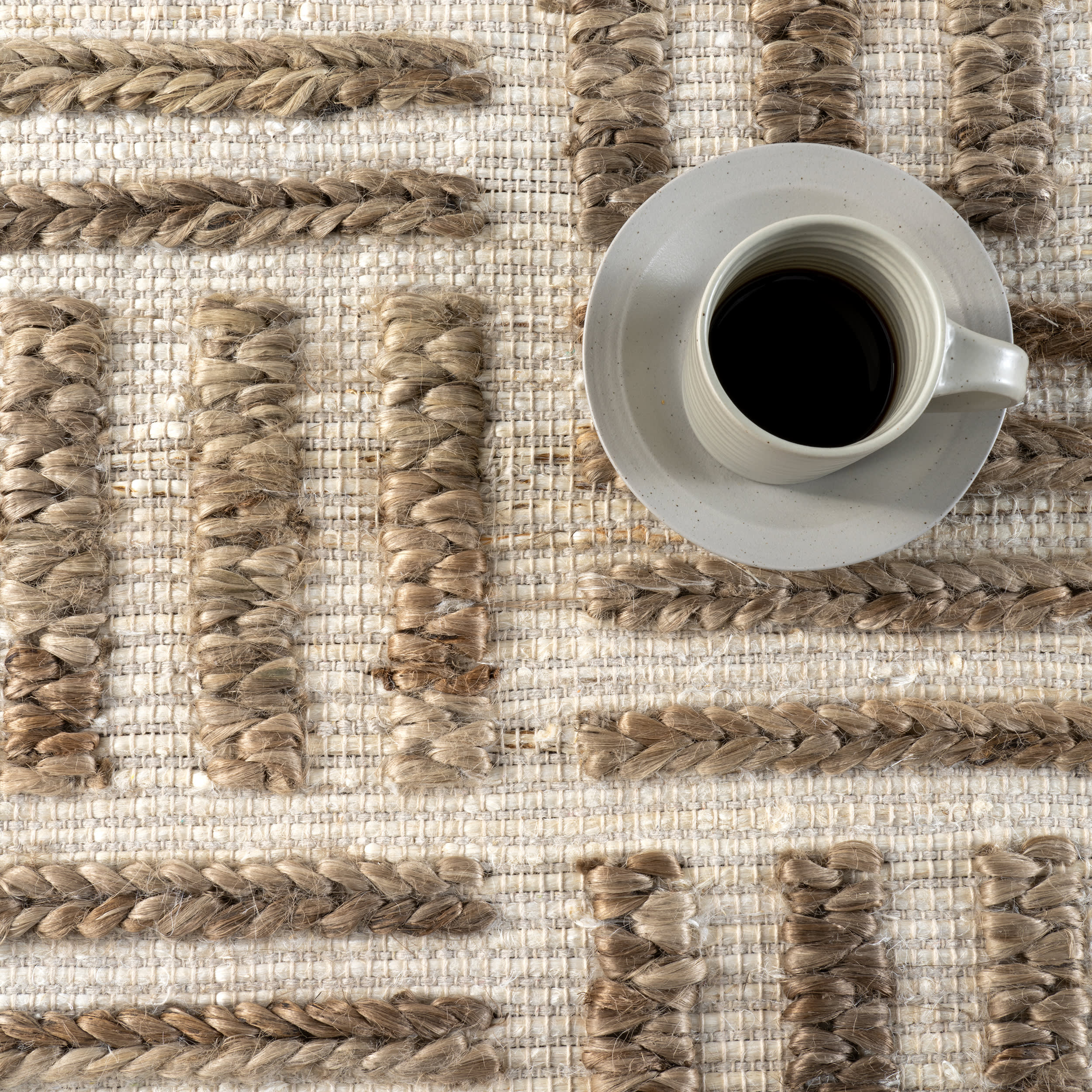 Stepstones Tiled Rug | Ivory - Image 7