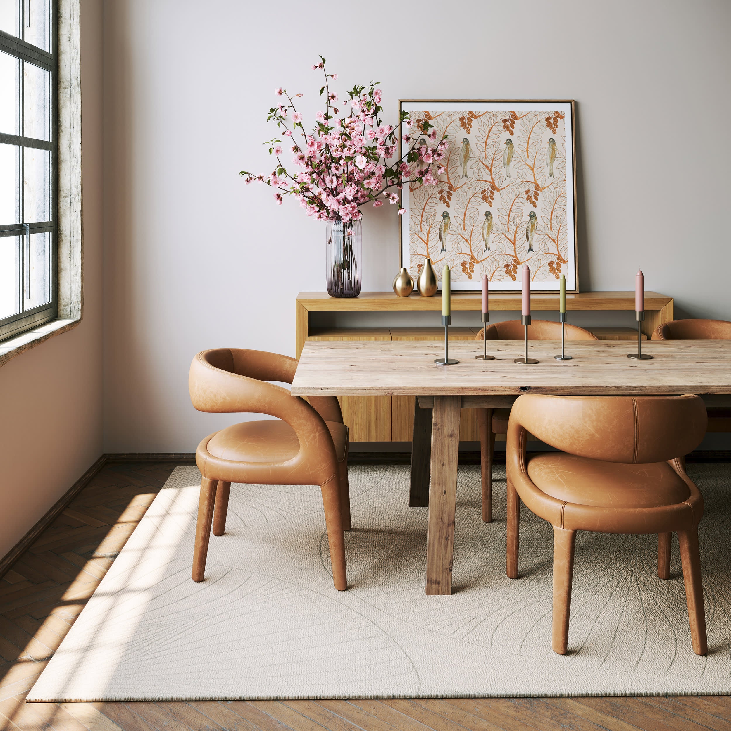 Stillpoint Radiating Pattern Wool Rug | Ivory - Image 2