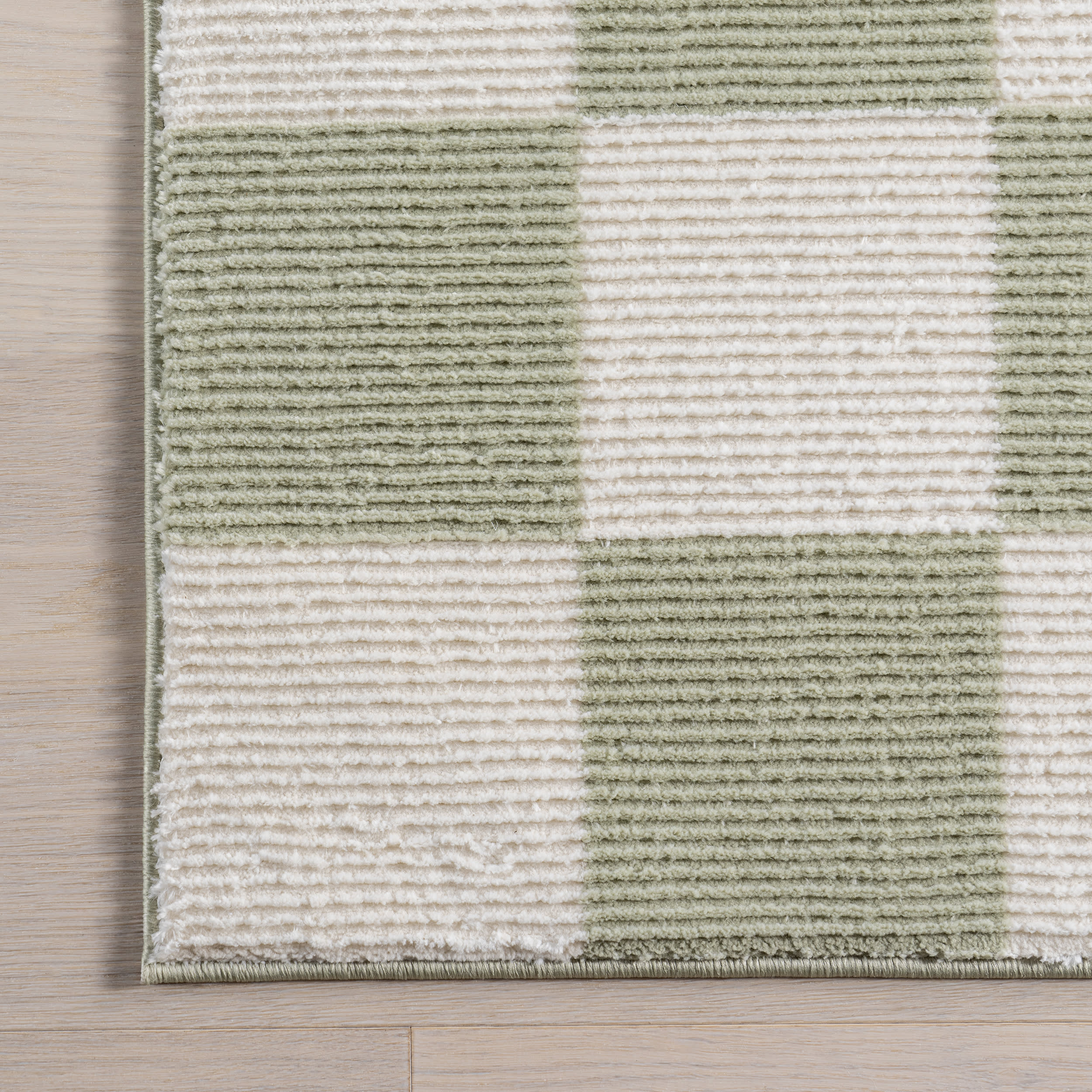 Stockton Plush Textured Washable Rug | Light Green - Image 4