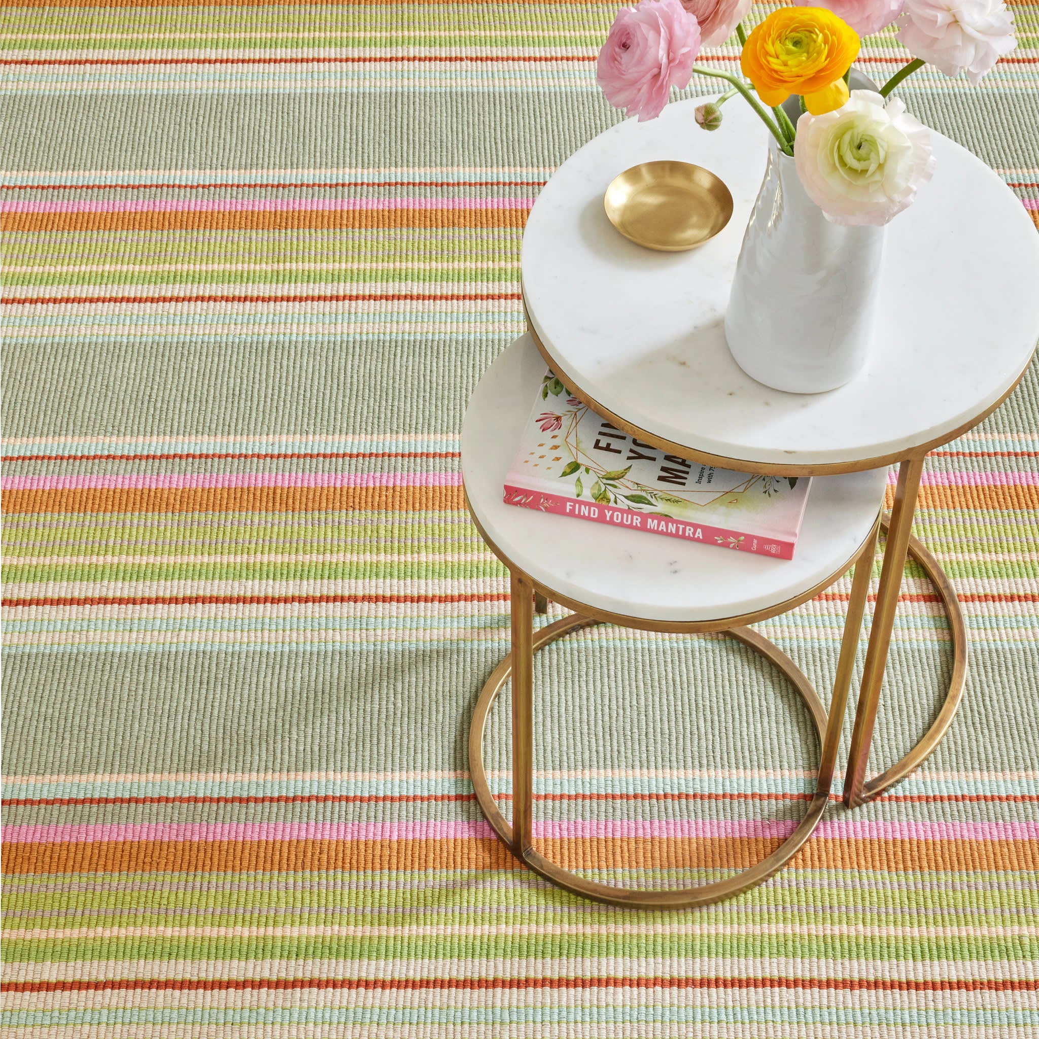 Stone Soup Handwoven Cotton Rug | Multi - Image 4