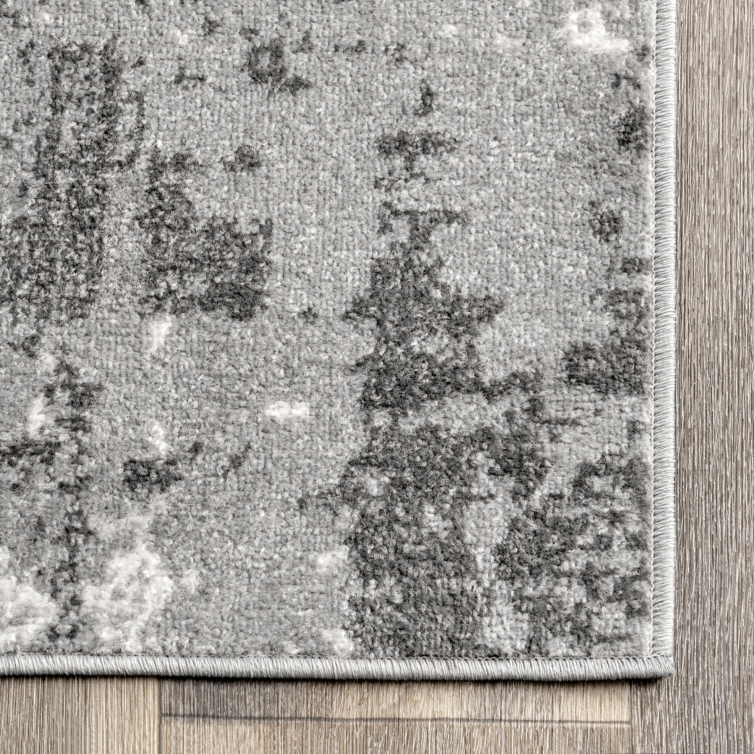 Strained Abstract Rug | Grey - Image 3