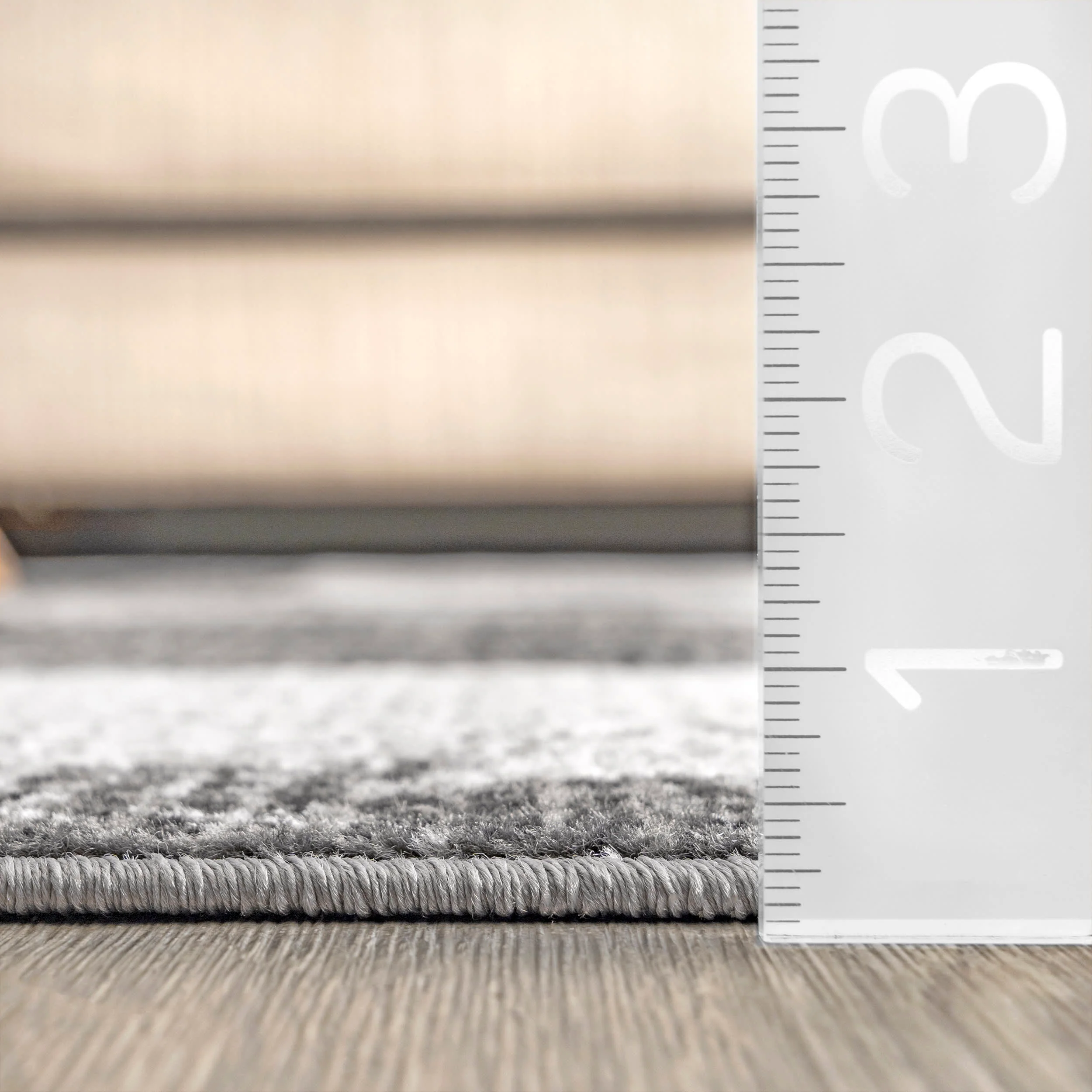 Strained Abstract Rug | Grey - Image 5