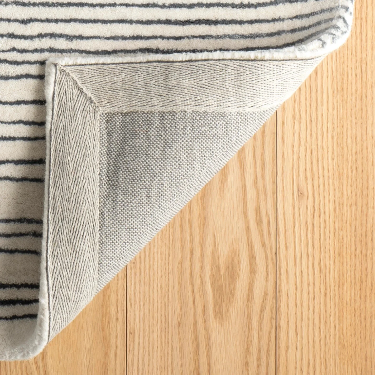 Striae Hand Tufted Wool Rug | Pewter Blue - Image 5