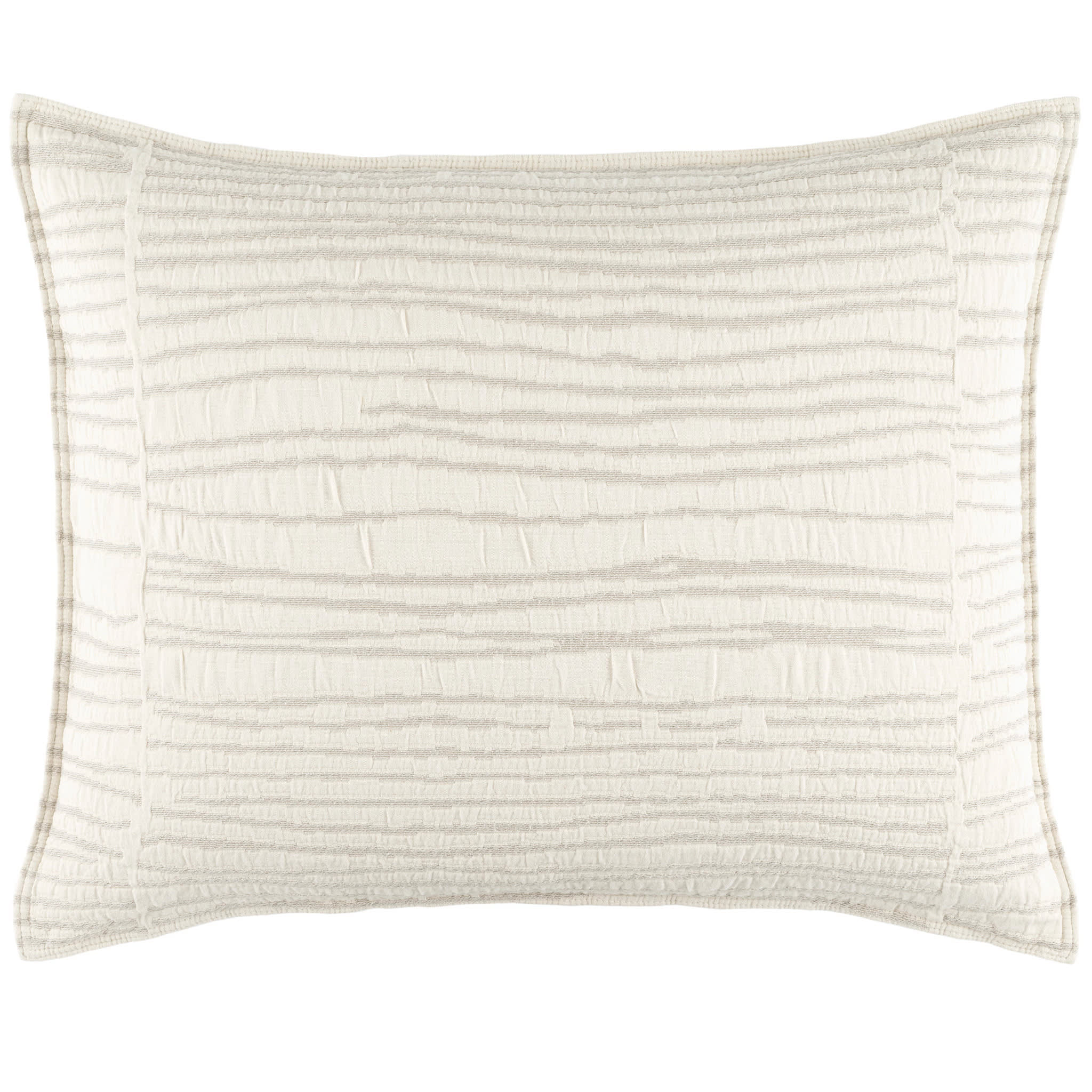 Striae Matelasse Sham | Oatmeal - Image 3