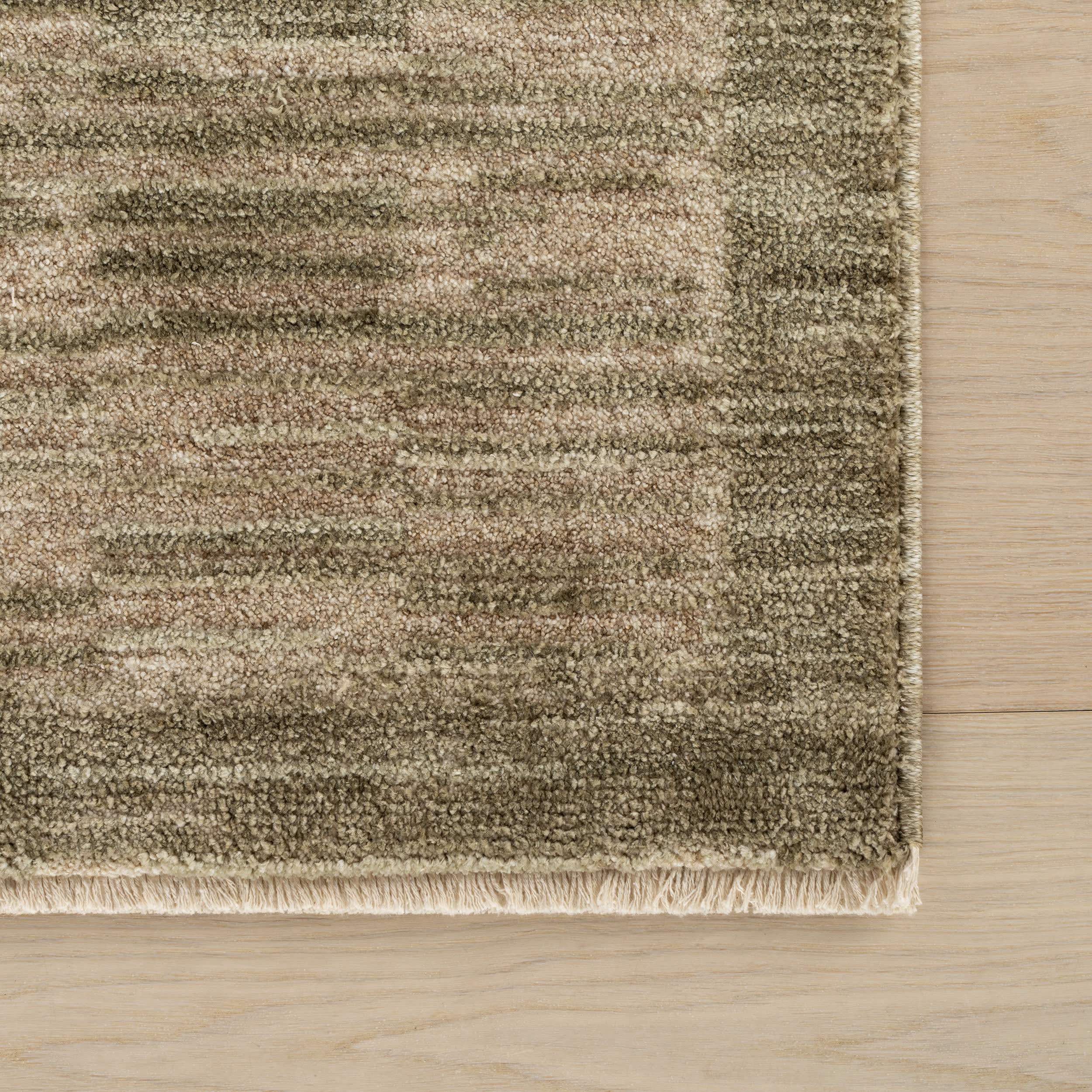 Striata Bohemian Striped Rug | Green - Image 4