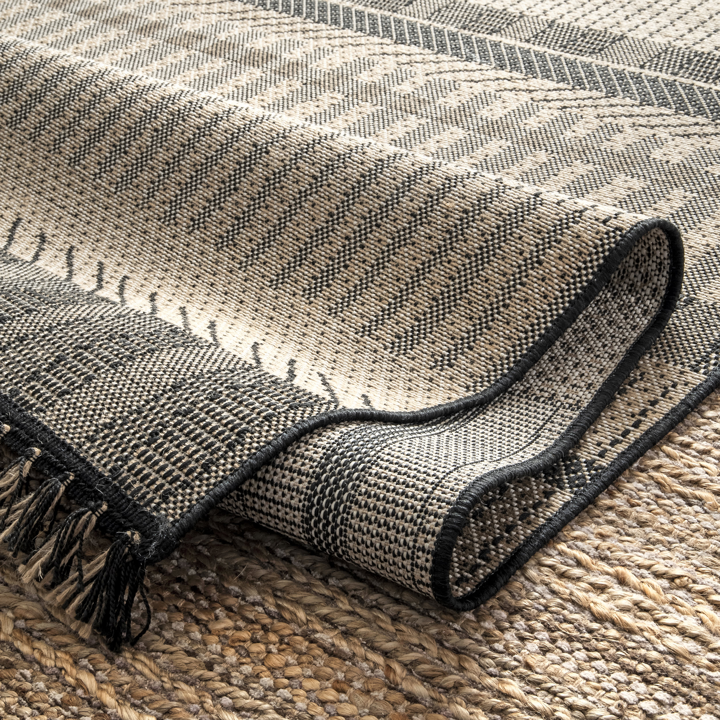 Striated Moroccan Rug | Grey - Image 5