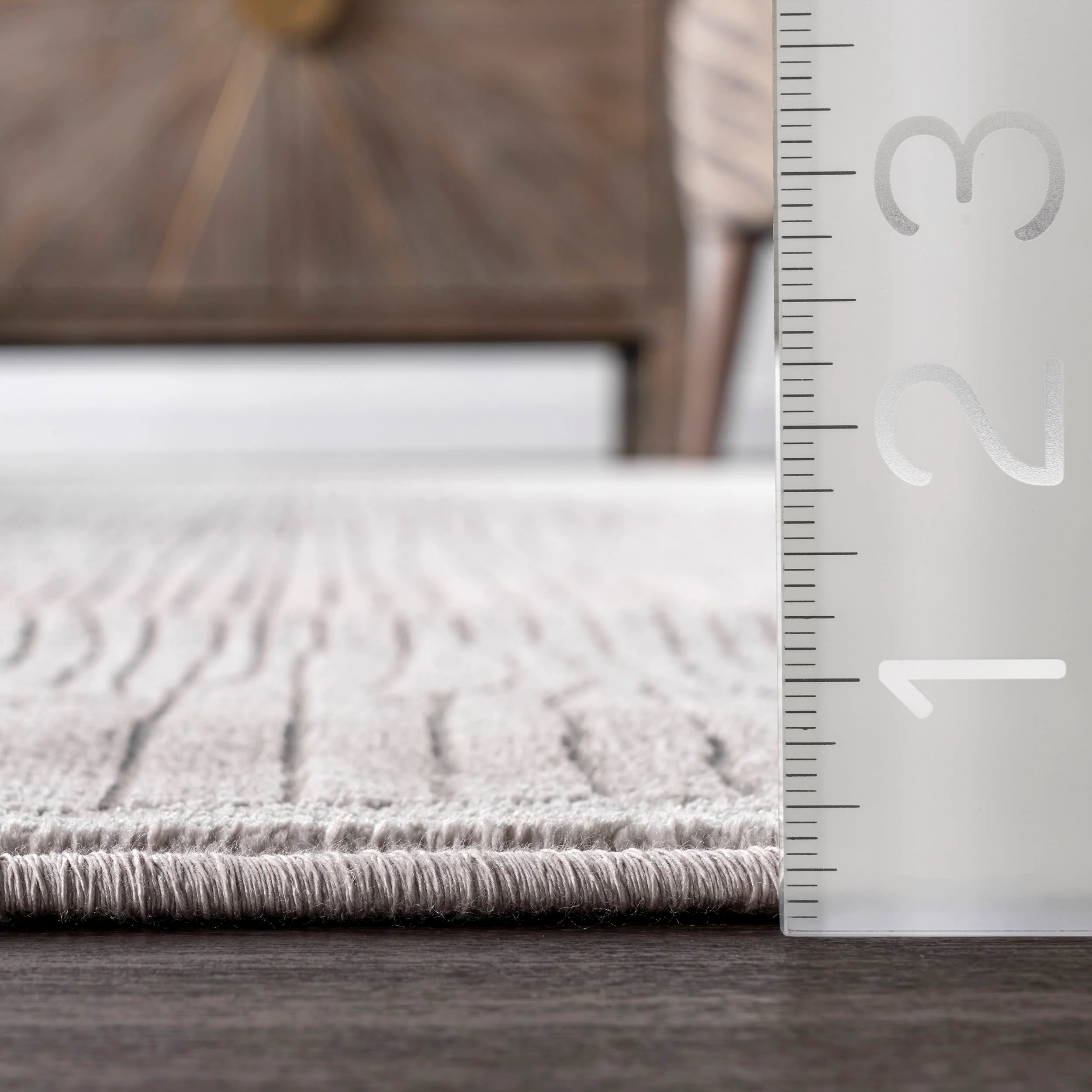 Striated Vintage Rug | Grey - Image 5
