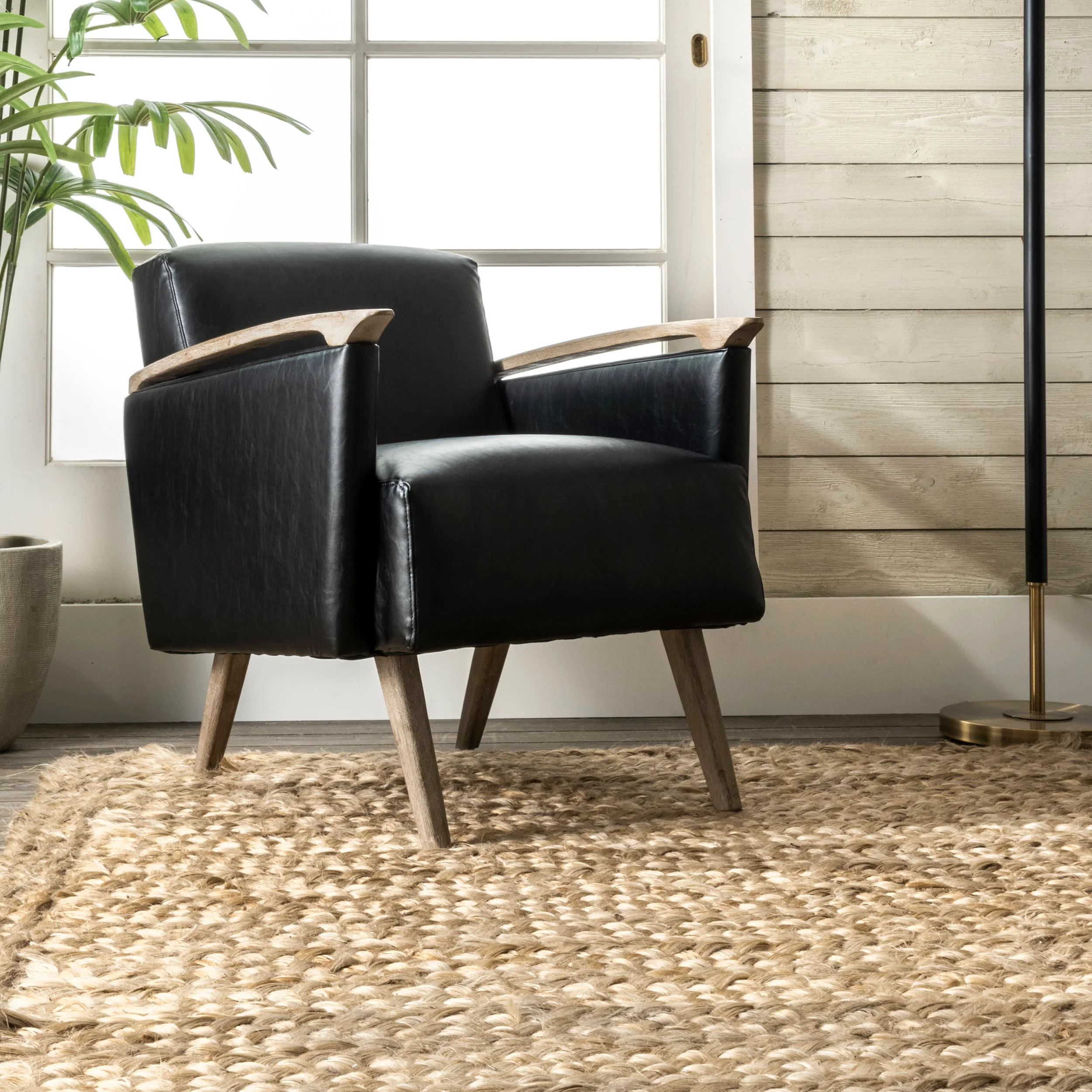 Striped Braided Jute Rug | Natural - Image 4
