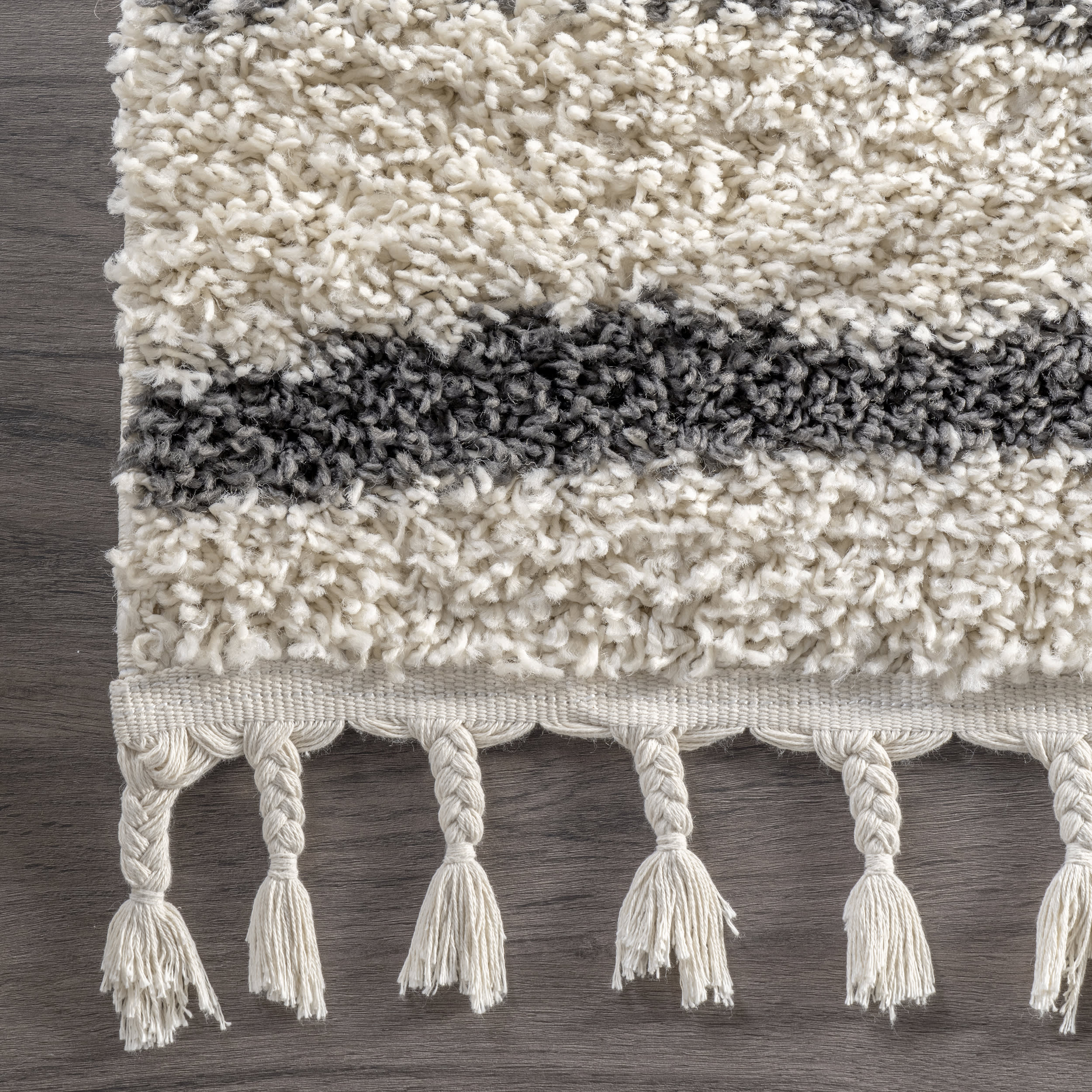 Striped Diamond Rug | Off White - Image 3