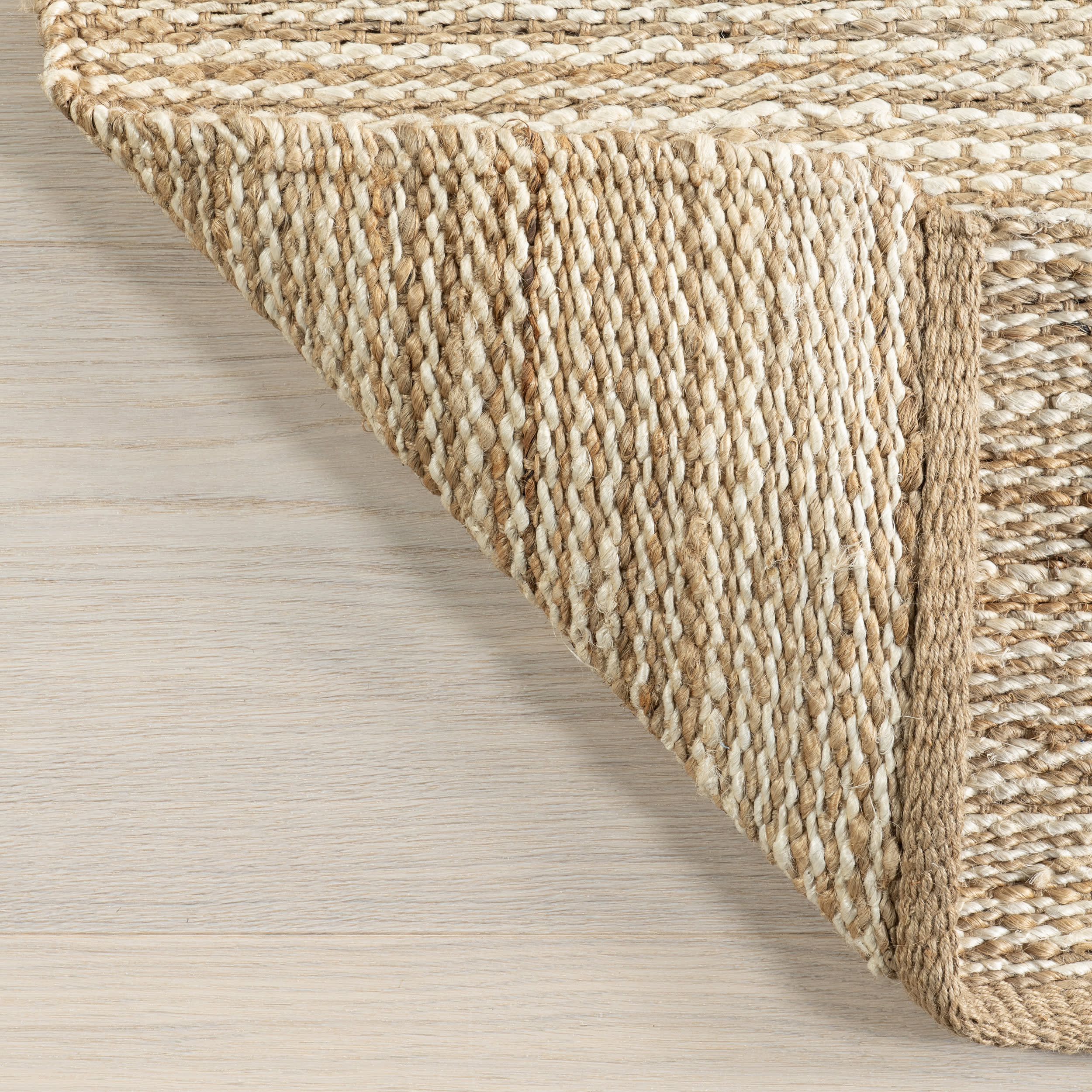 Striped Handwoven Jute Rug | Ivory - Image 6