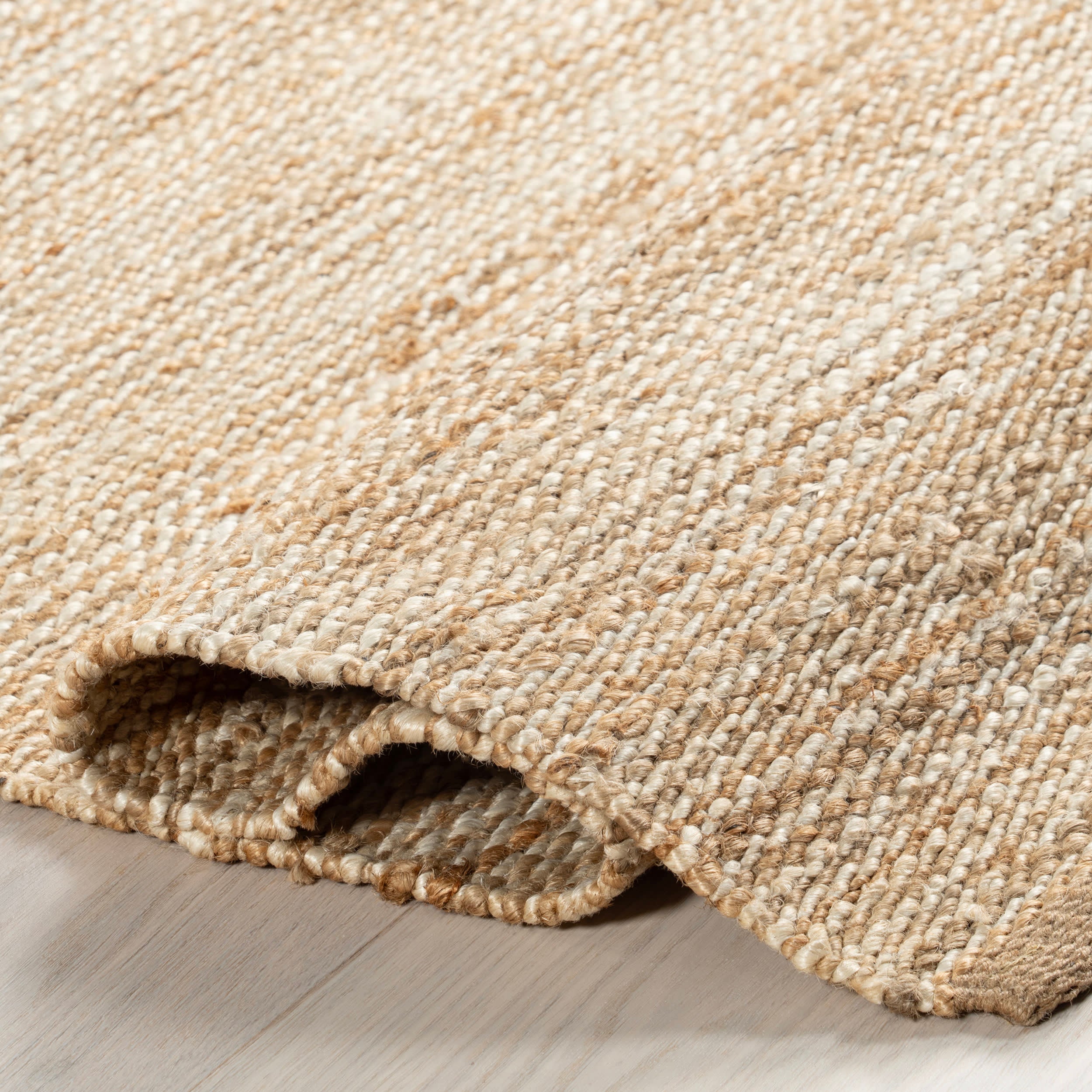 Striped Handwoven Jute Rug | Ivory - Image 8