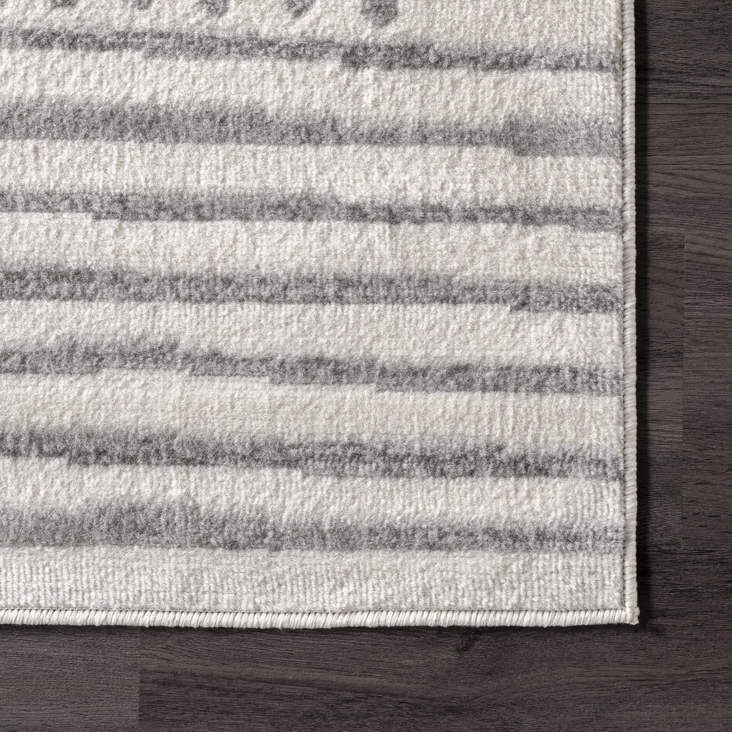 Striped Hourglass Rug | Light Grey - Image 3