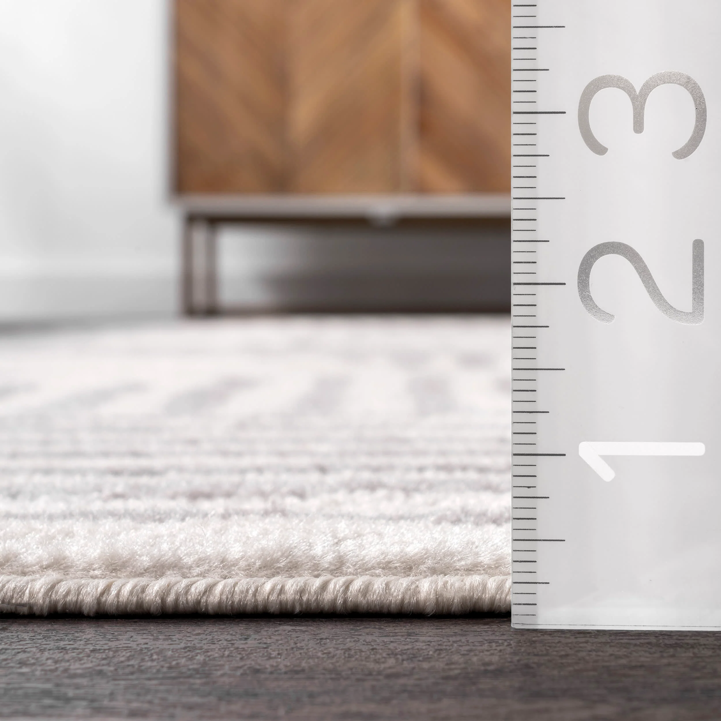 Striped Hourglass Rug | Light Grey - Image 5