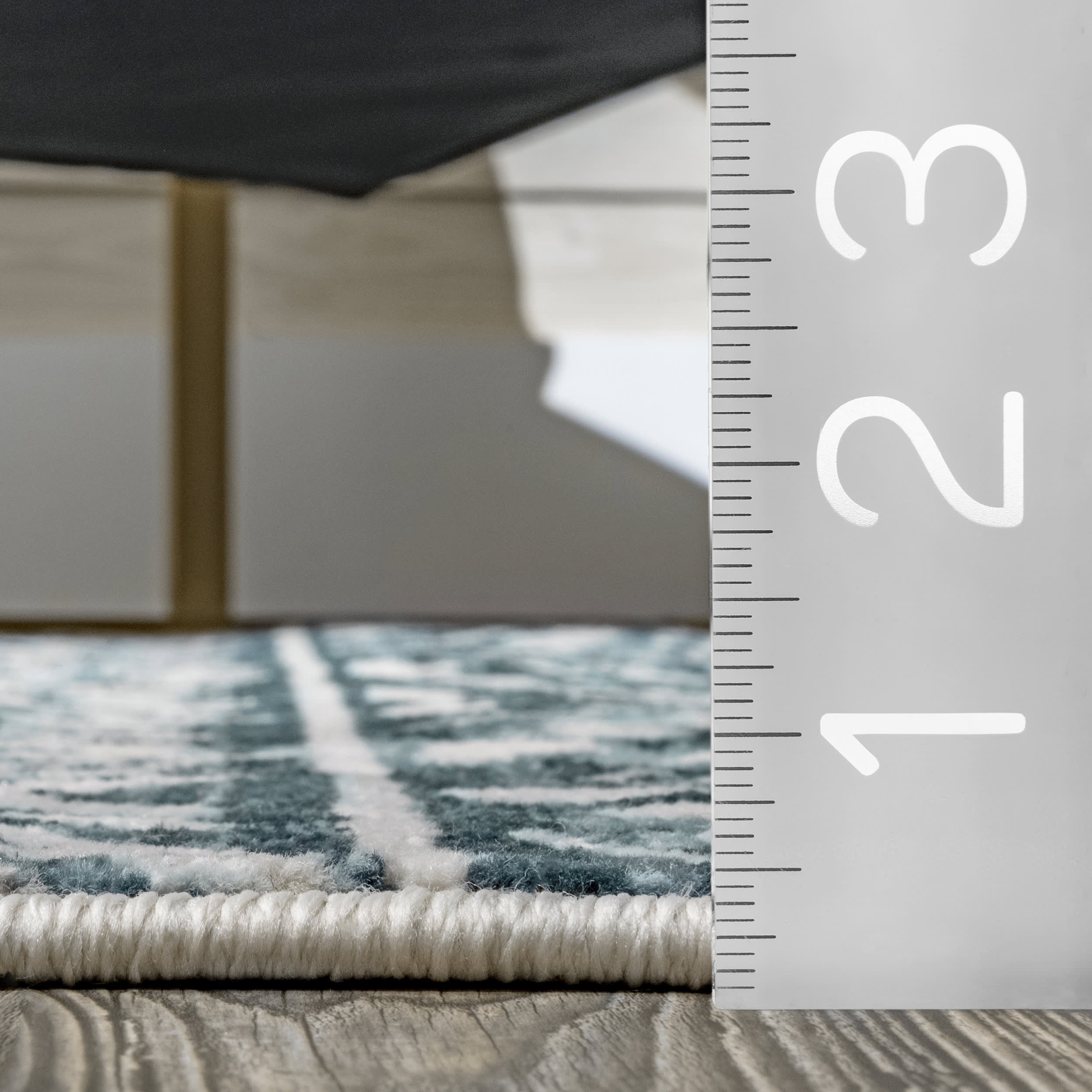 Striped Relief Rug | Blue - Image 5