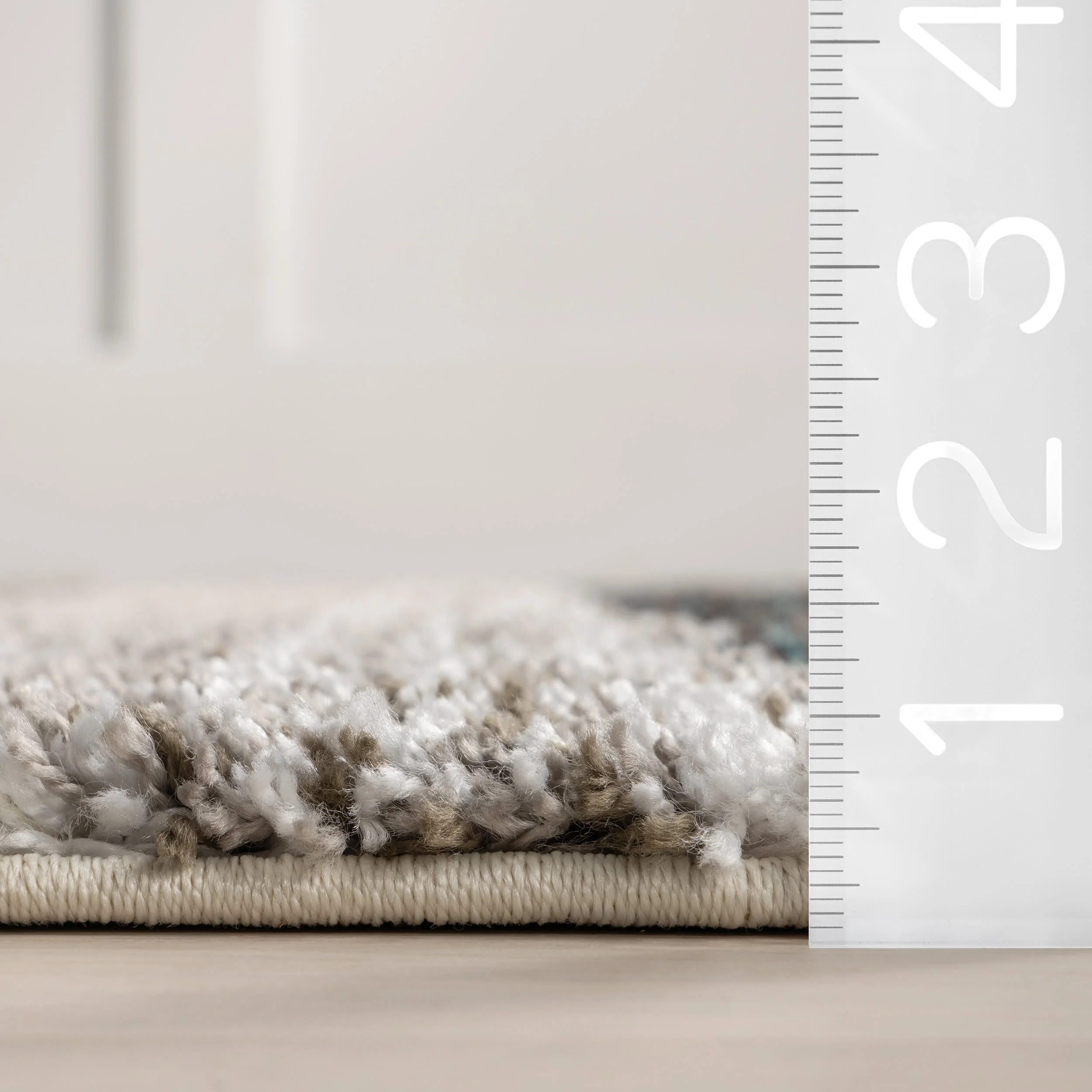 Striped Shaggy Rug | Blue Multicolor - Image 6