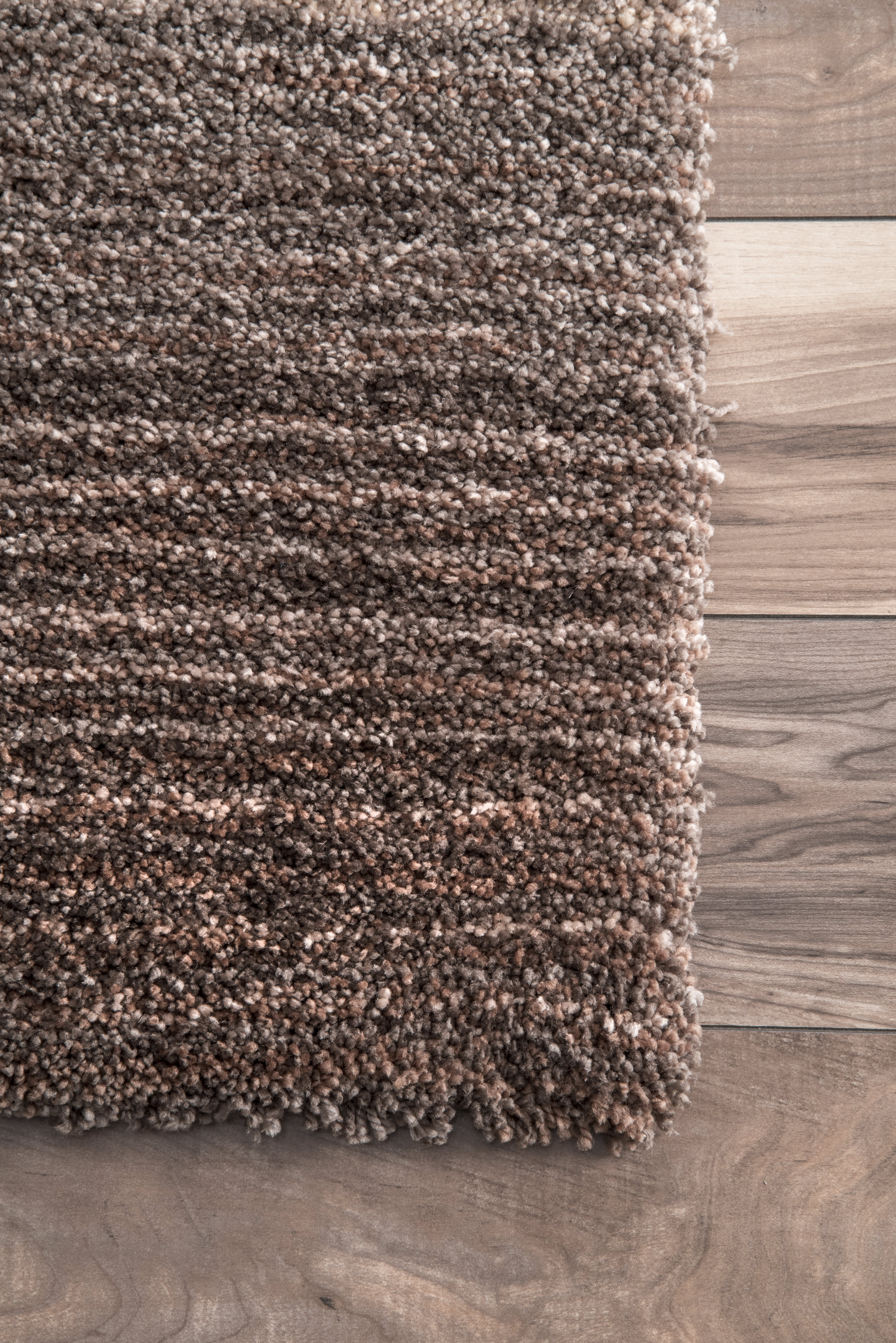 Striped Shaggy Rug | Navy Multicolor - Image 3