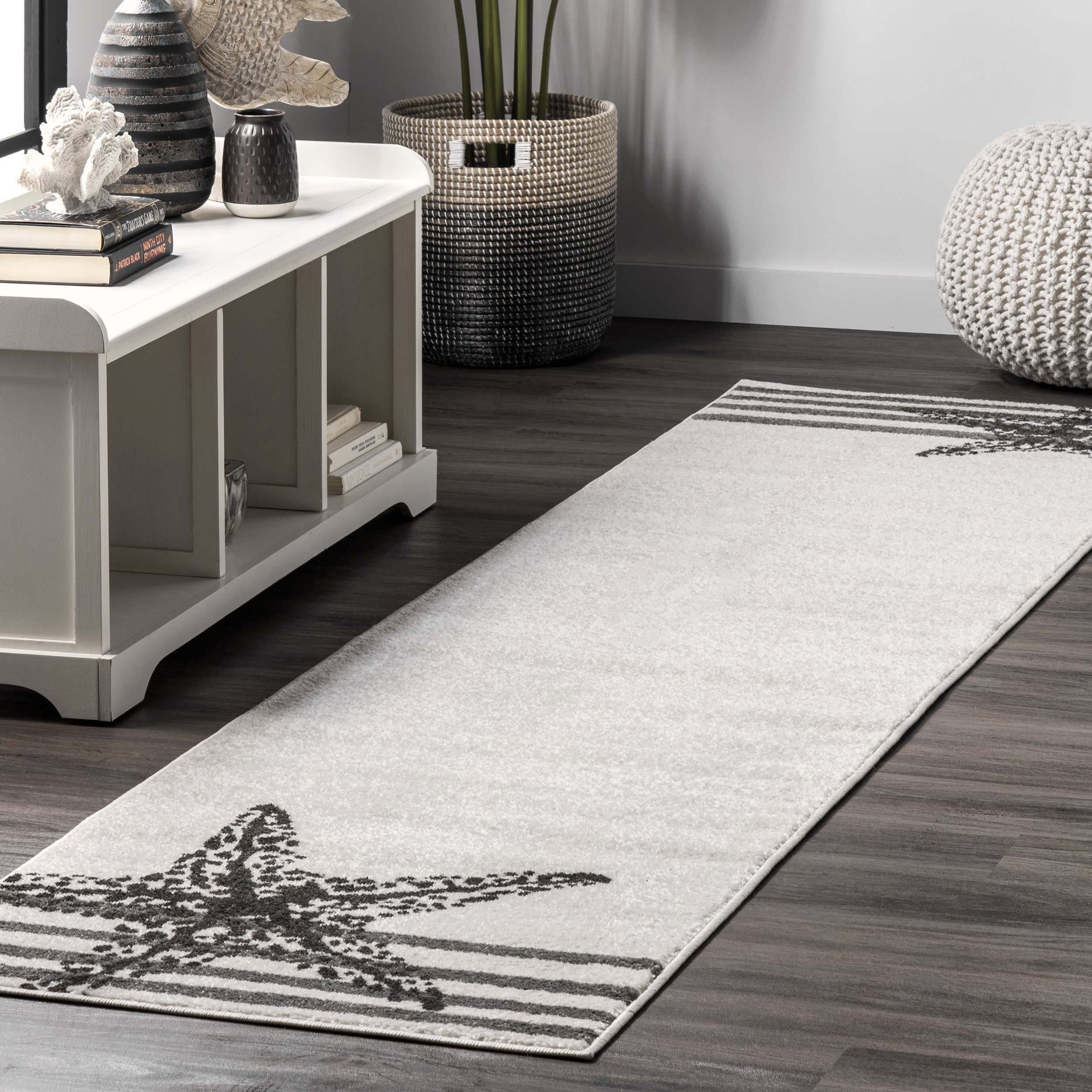 Striped Starfish Rug | Beige - Image 2