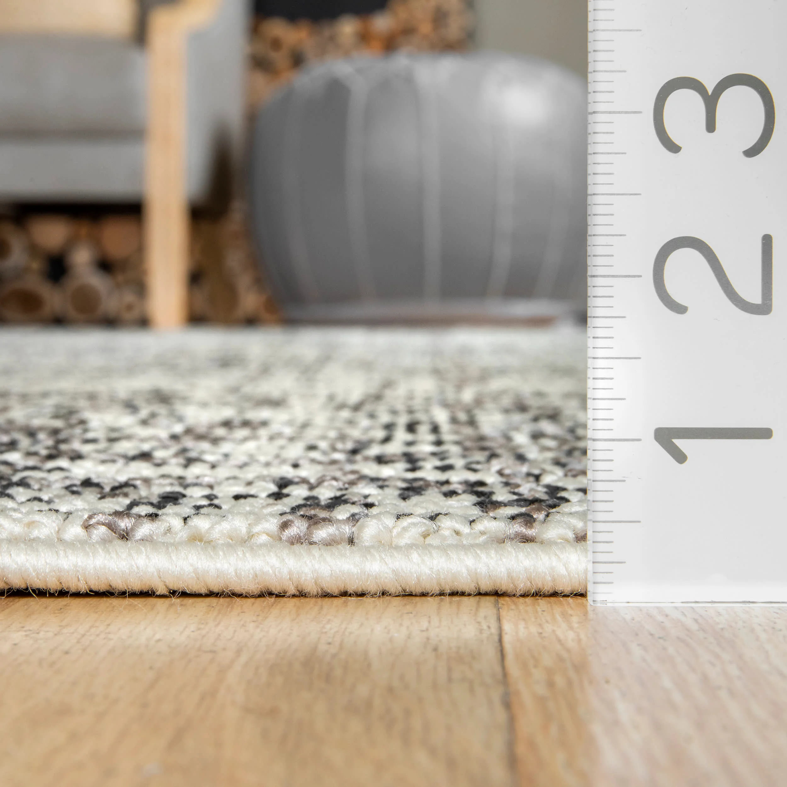 Striped Tasseled Rug | Ivory - Image 5