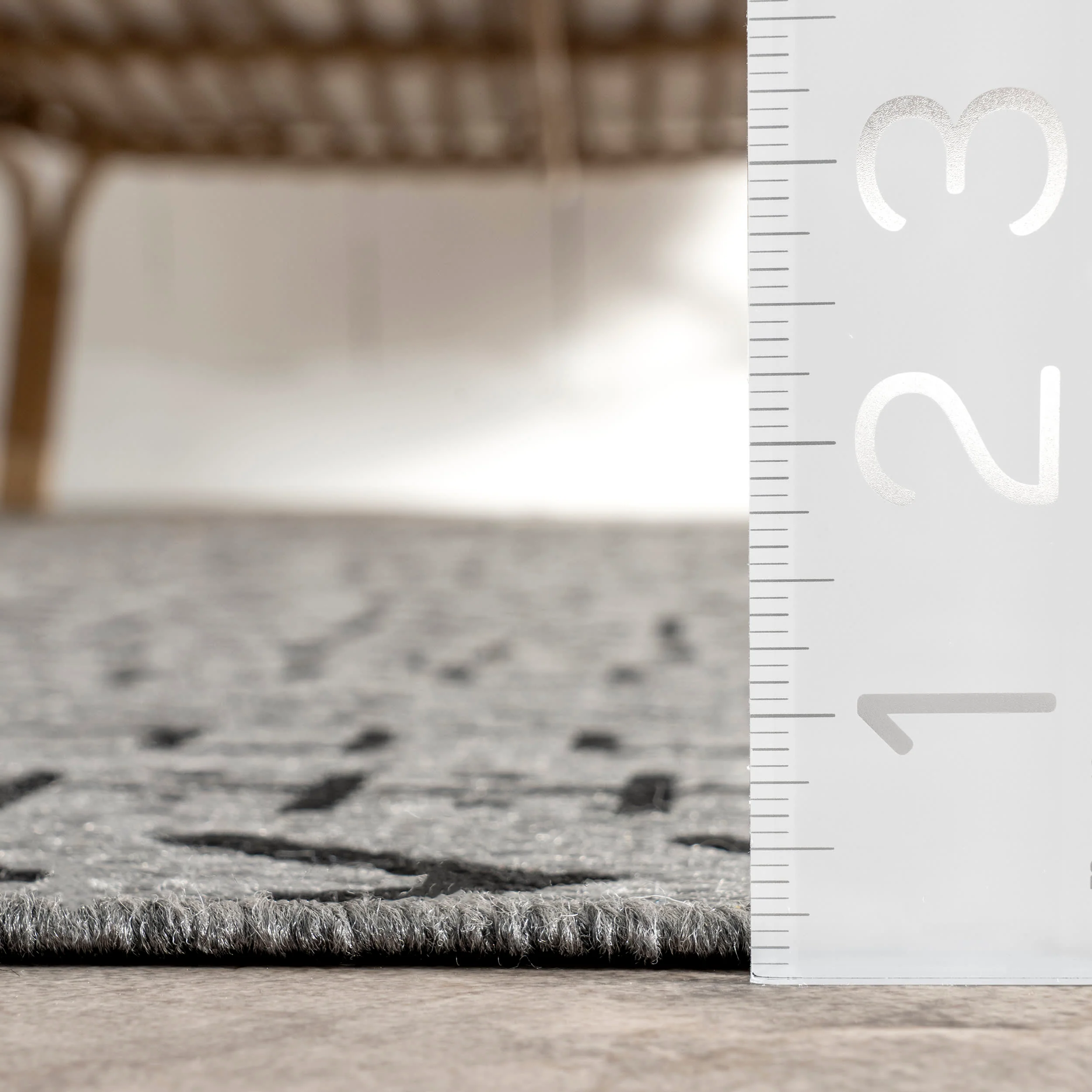Striped Tribal Indoor/Outdoor Rug | Grey - Image 5