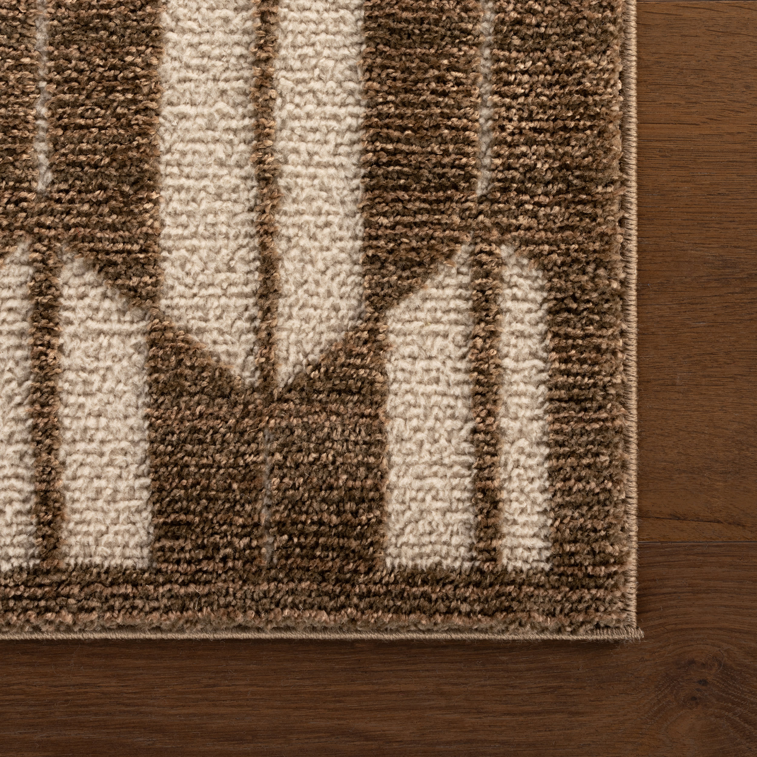 Suba Transitional Geometric Rug | Brown - Image 4