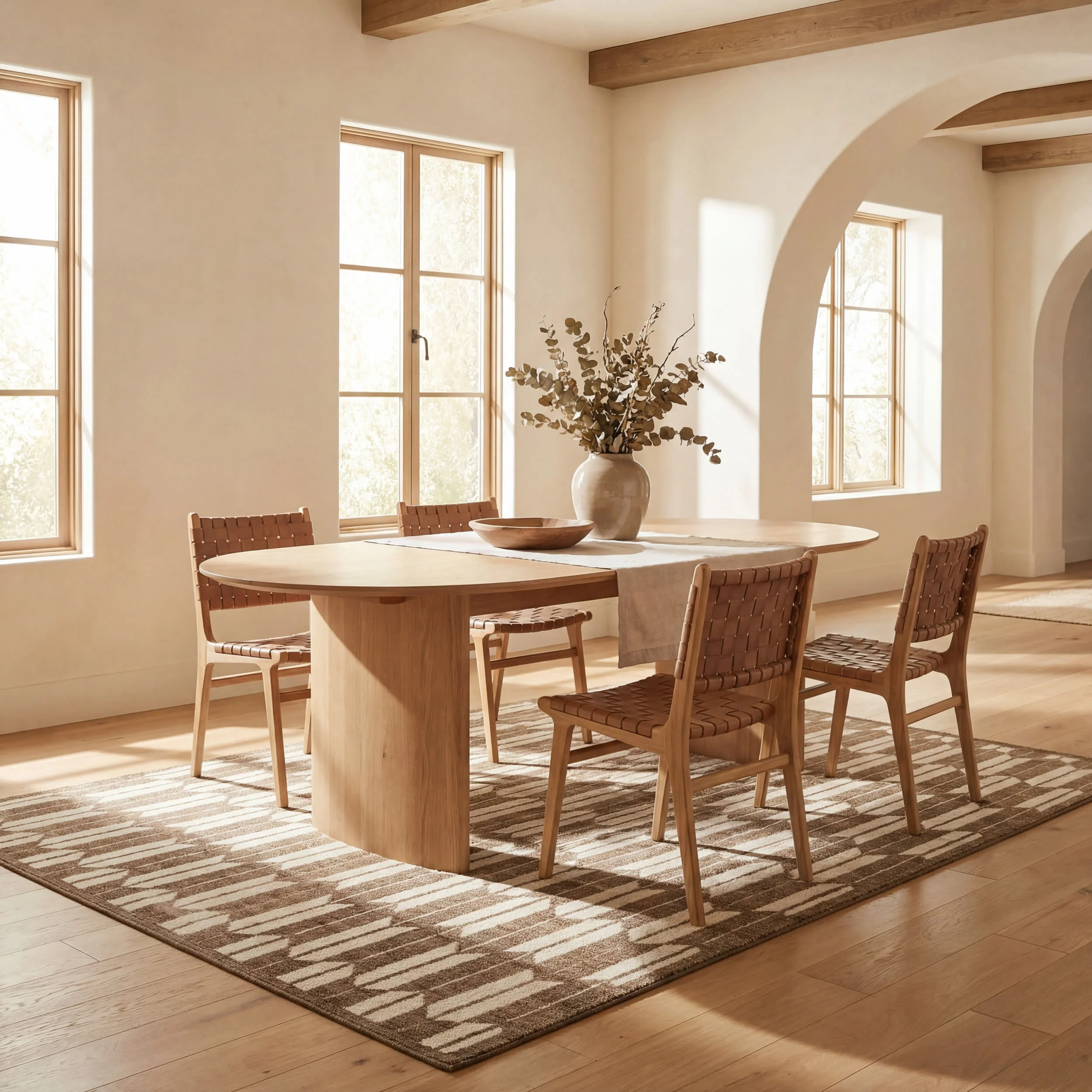 Suba Transitional Geometric Rug | Brown - Image 6
