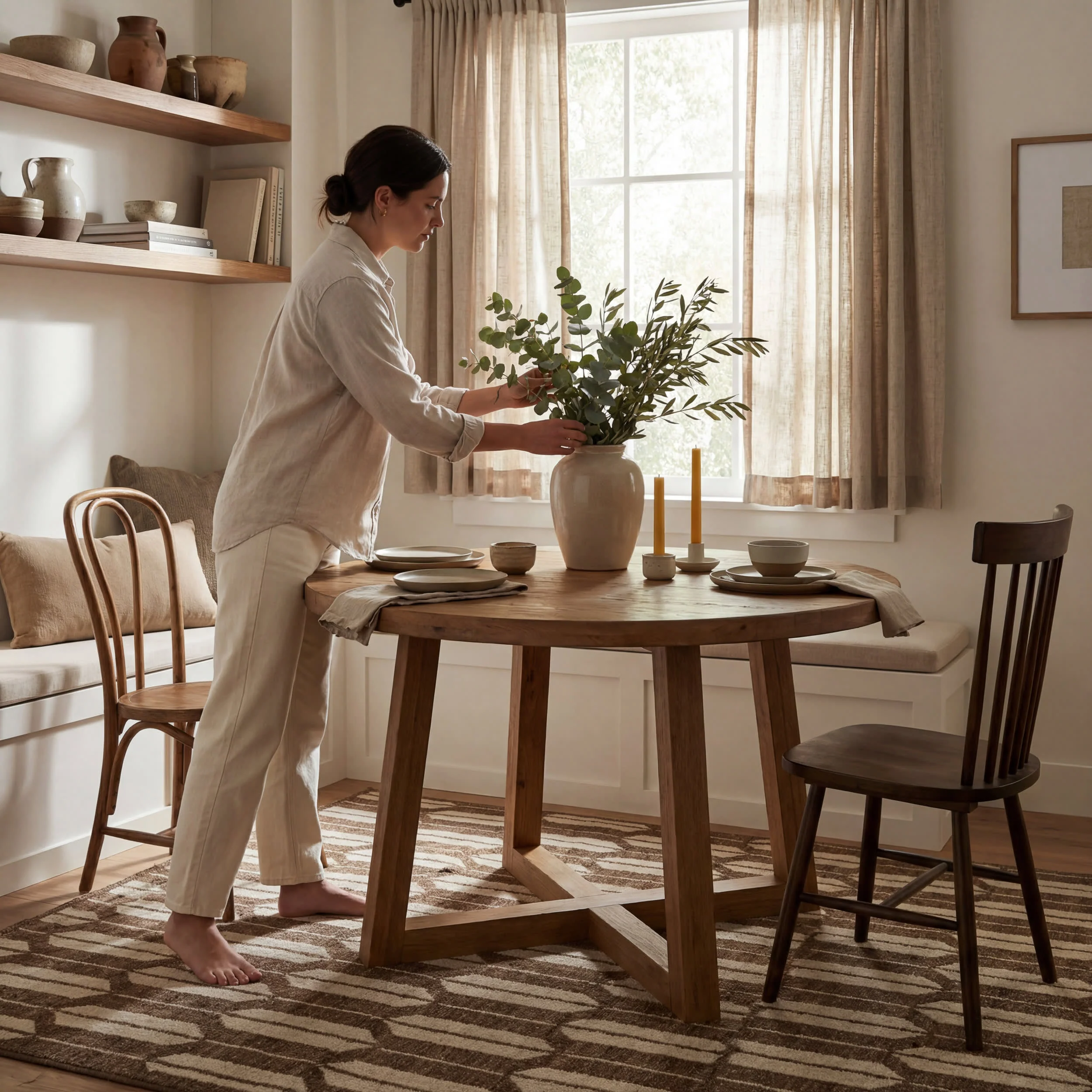 Suba Transitional Geometric Rug | Brown - Image 8