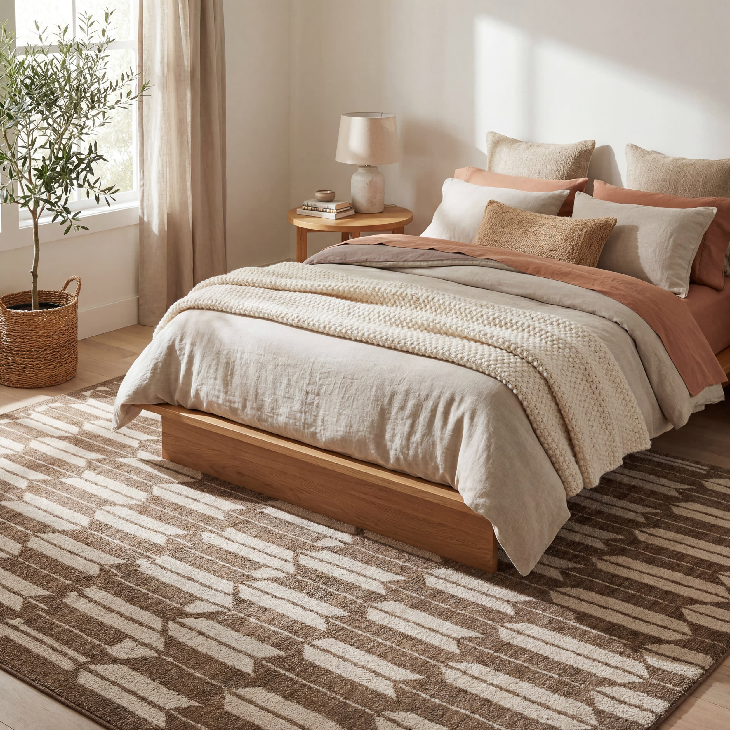 Suba Transitional Geometric Rug | Brown - Image 9
