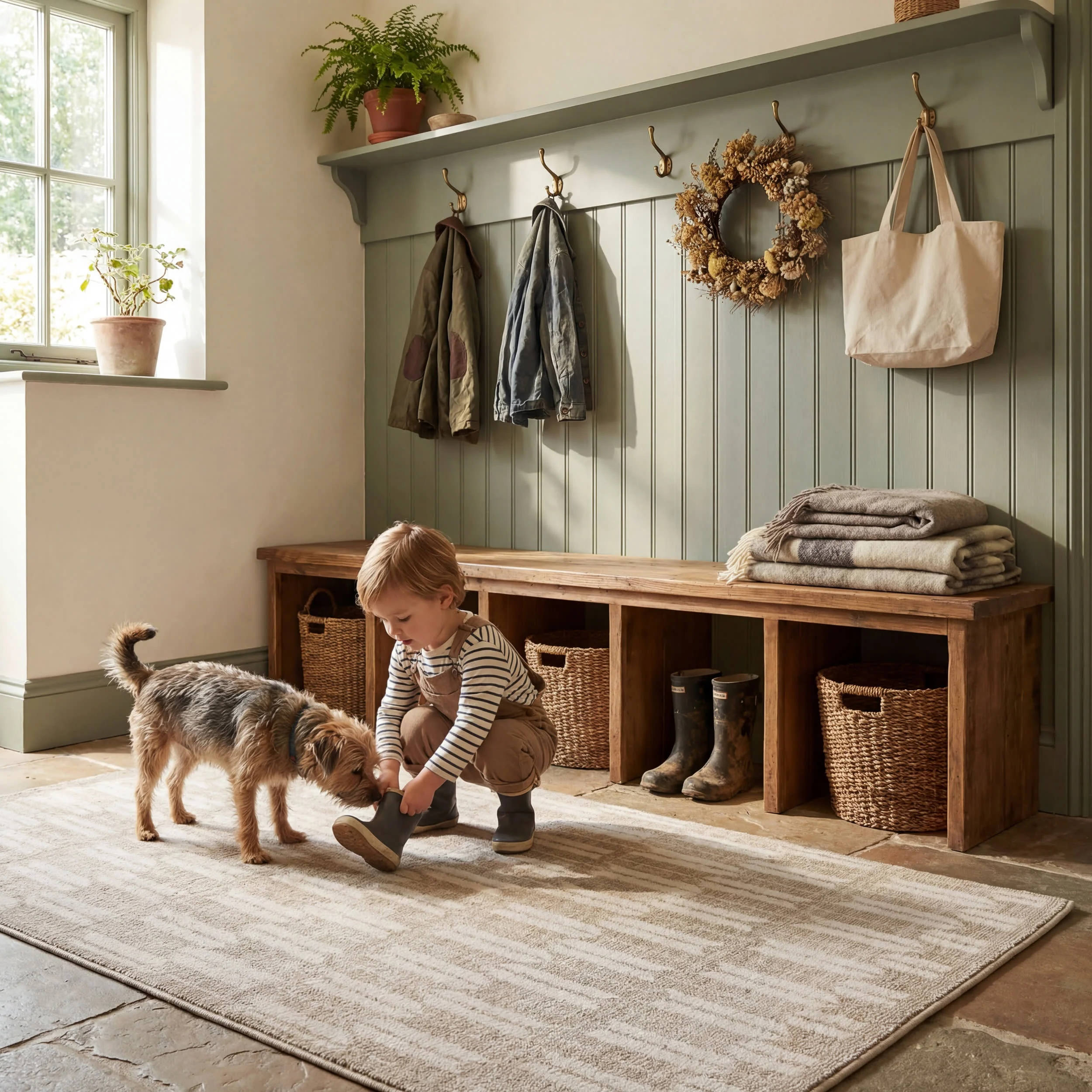 Suba Transitional Geometric Rug | Cream - Image 9