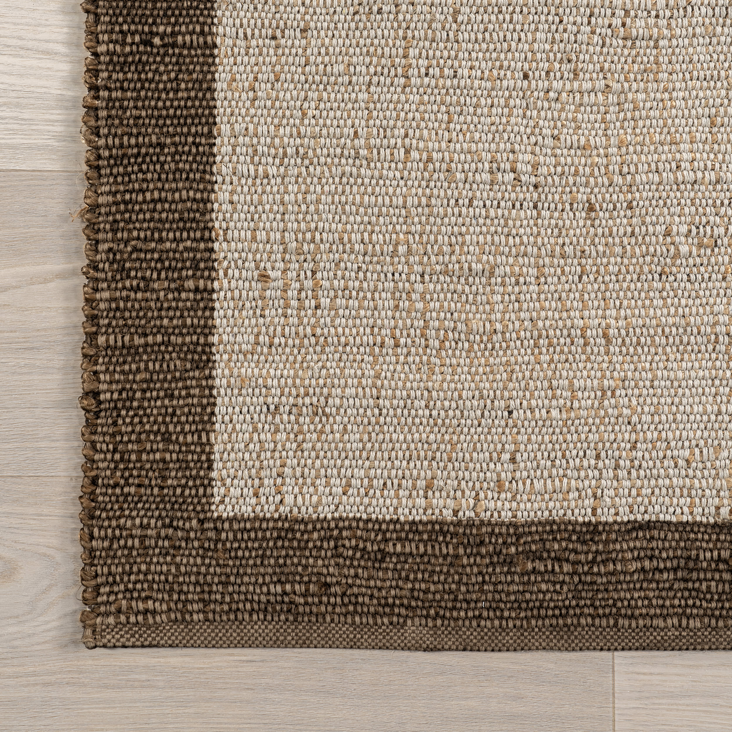 Suellen Bordered Handwoven Jute-Blend Rug | Brown - Image 3