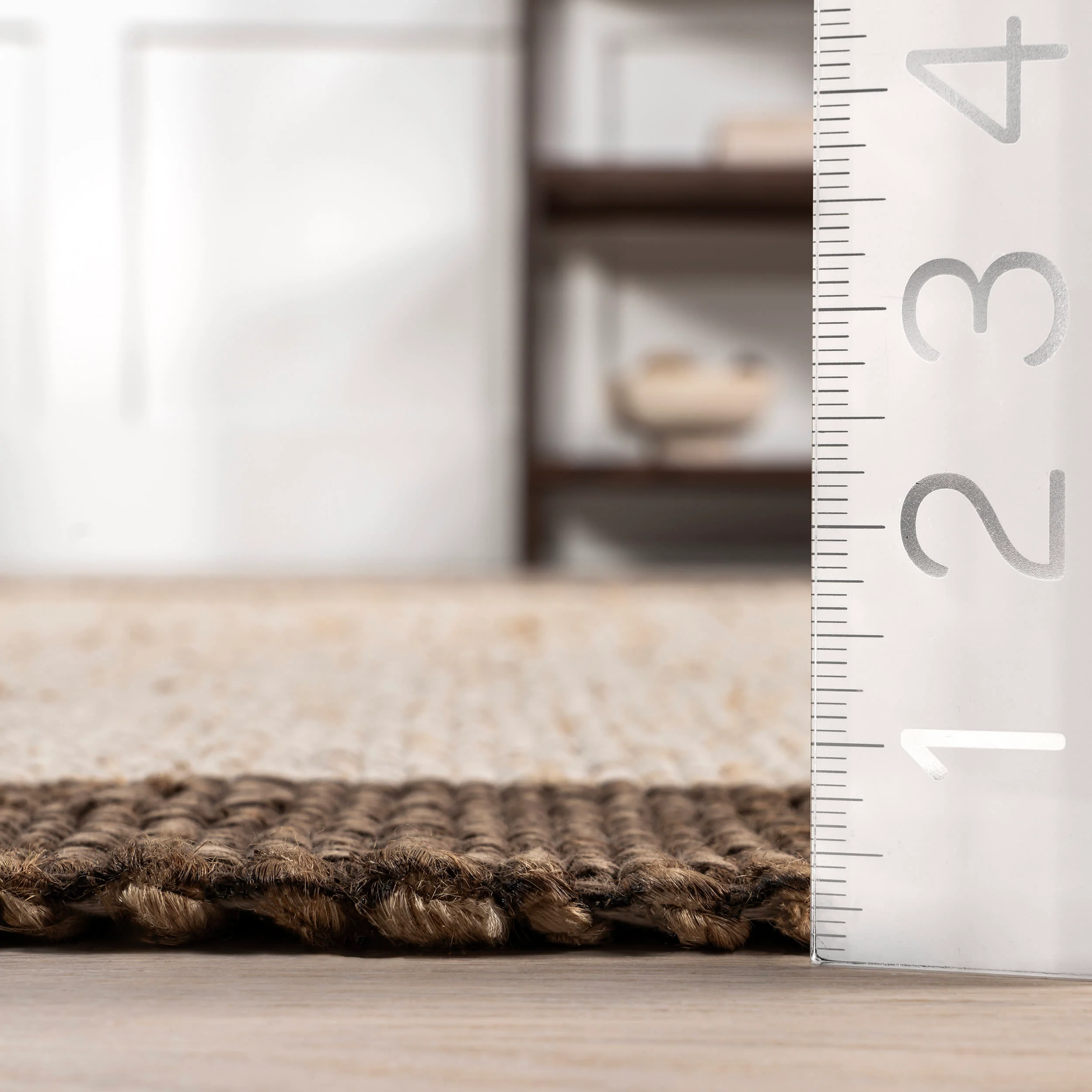 Suellen Bordered Handwoven Jute-Blend Rug | Brown - Image 5