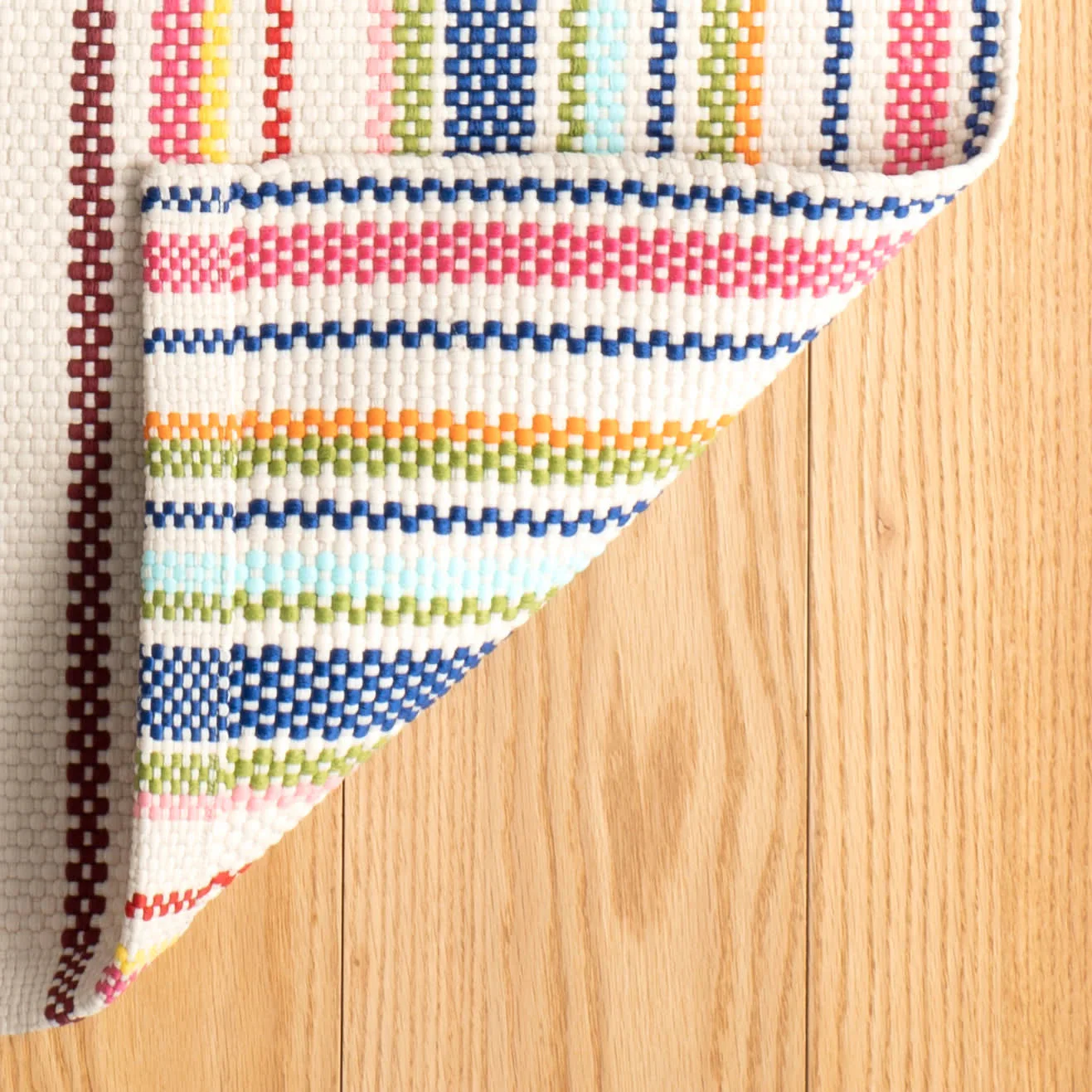 Summer Stripe Handwoven Indoor/Outdoor Rug | Multi - Image 6