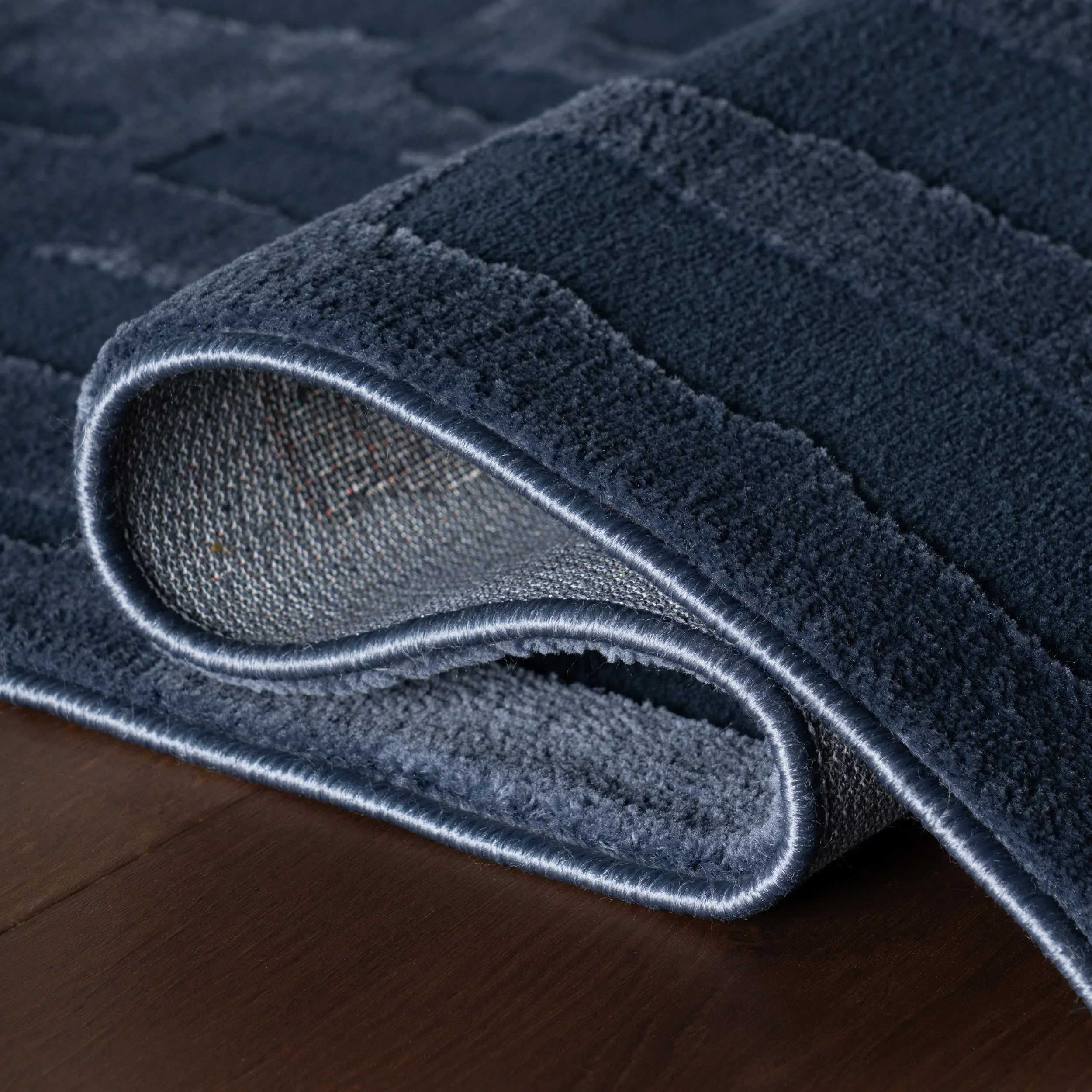 Summit Plush Textured Washable Rug | Blue - Image 11