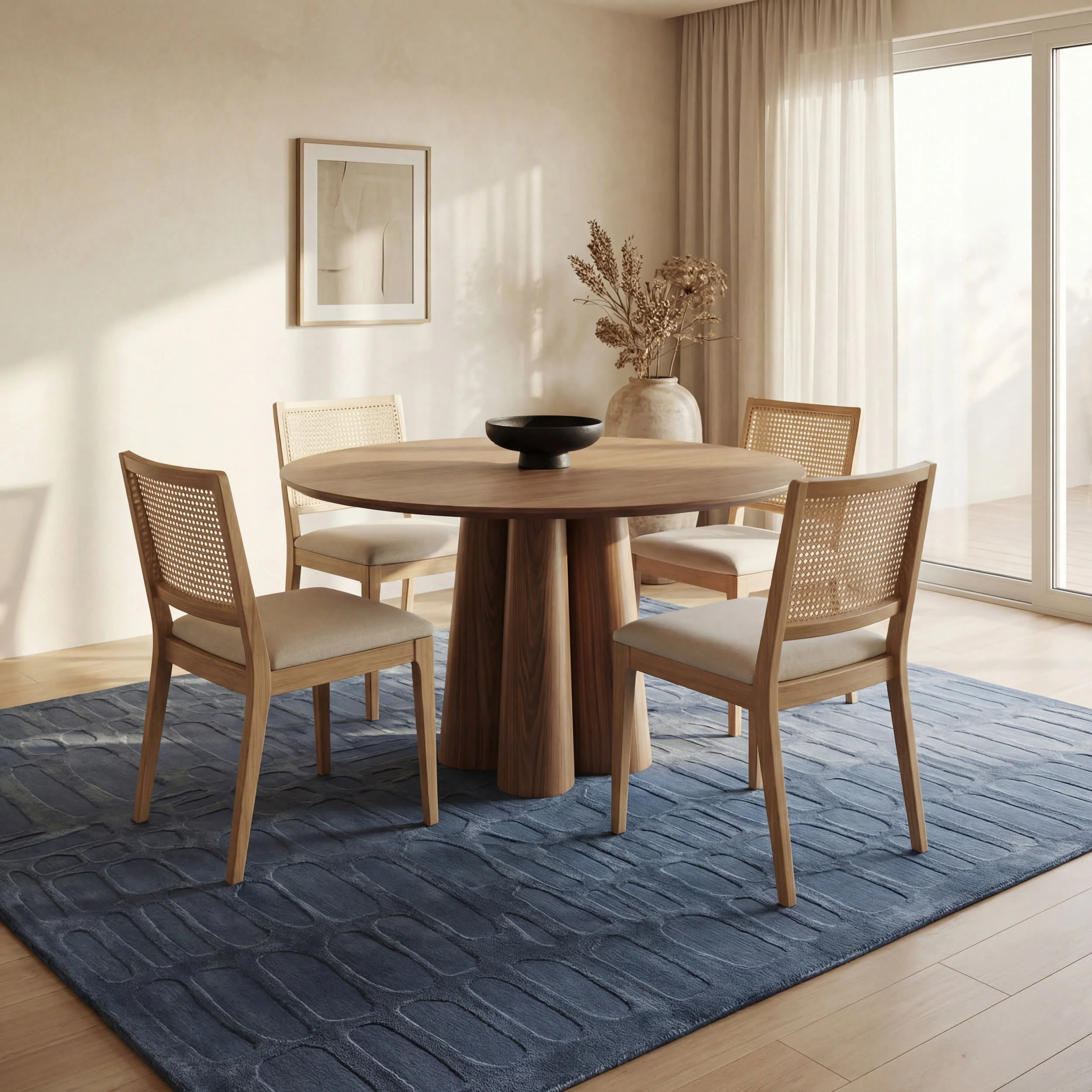 Summit Plush Textured Washable Rug | Blue - Image 7