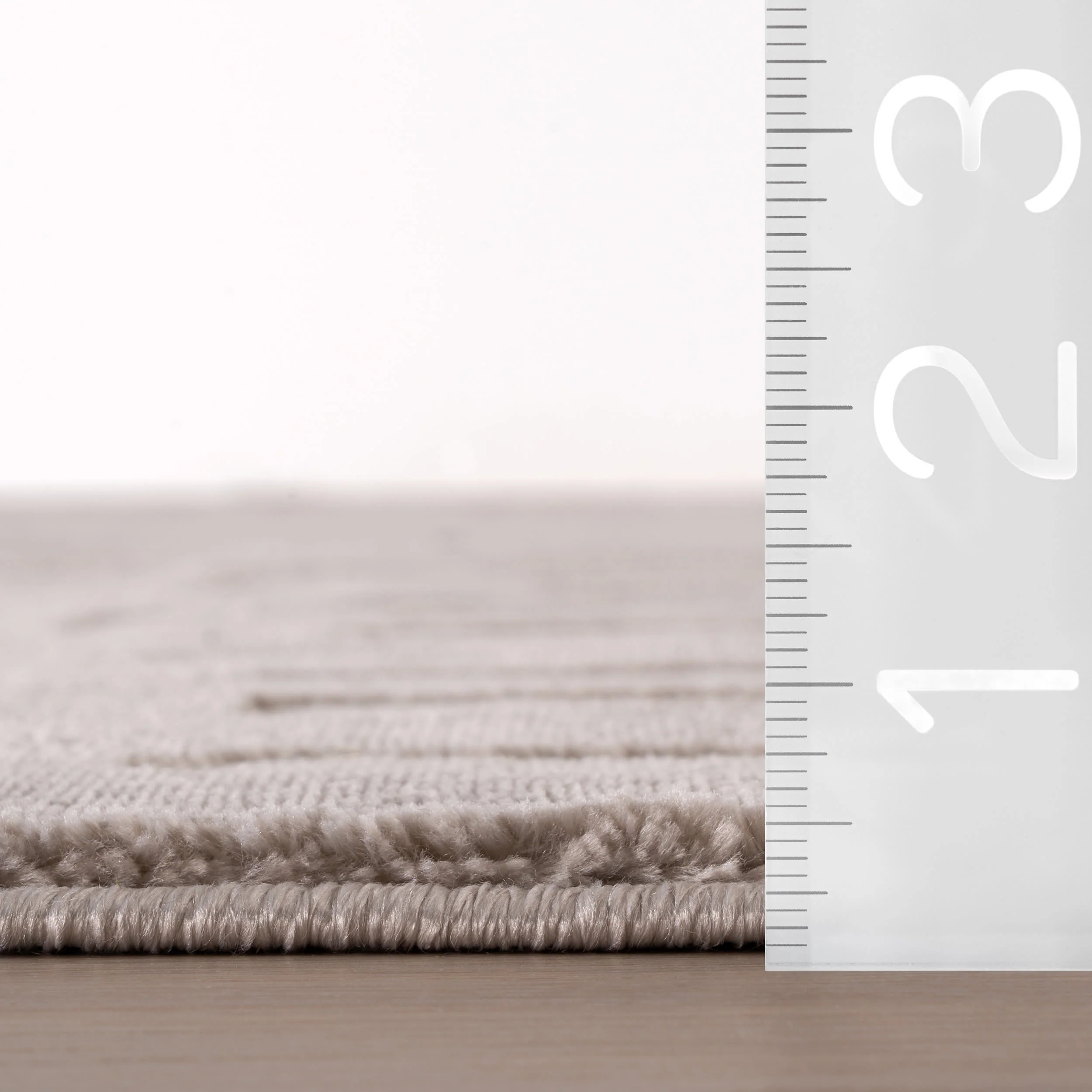 Summit Plush Textured Washable Rug | Cream/Grey - Image 5