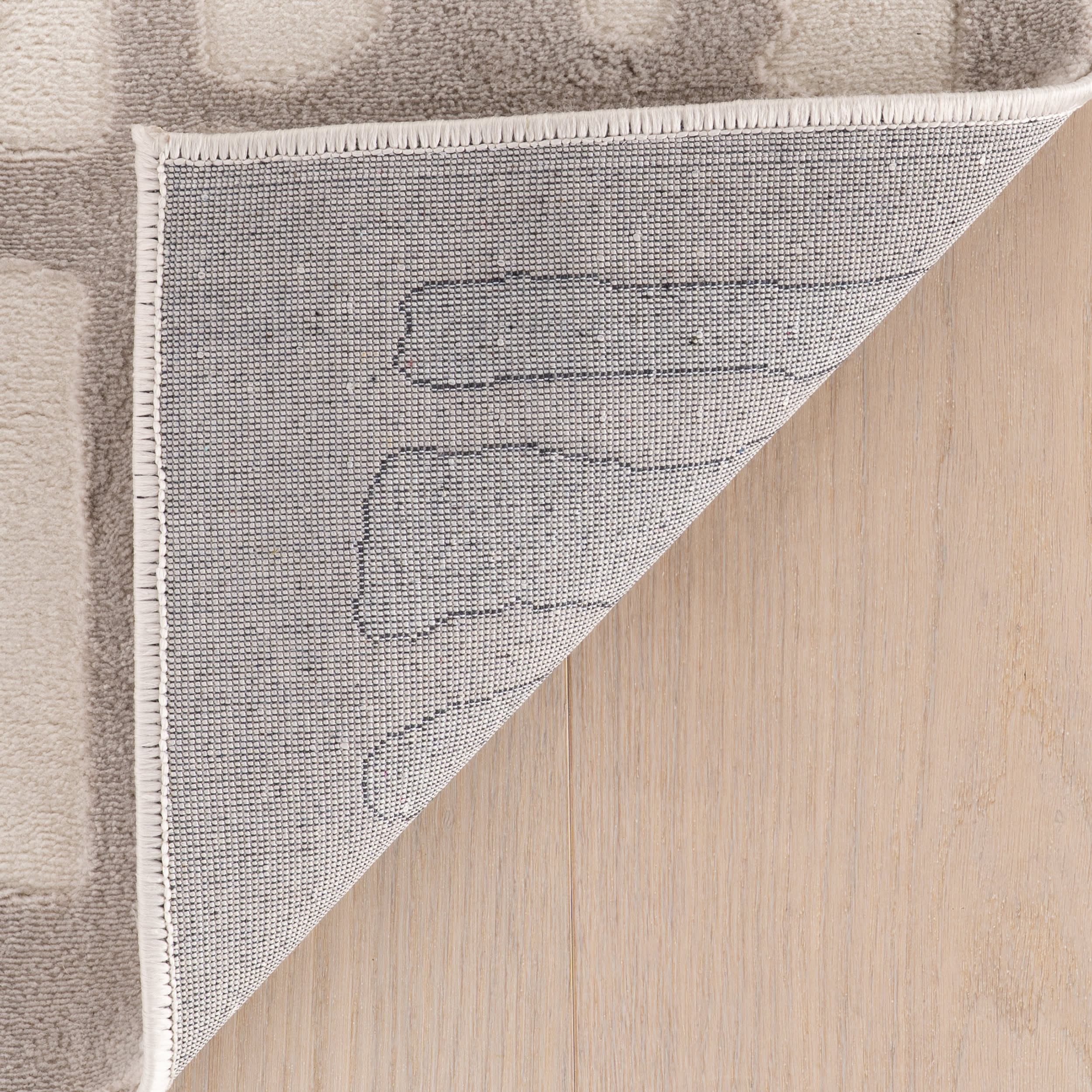 Summit Plush Textured Washable Rug | Cream/Grey - Image 6