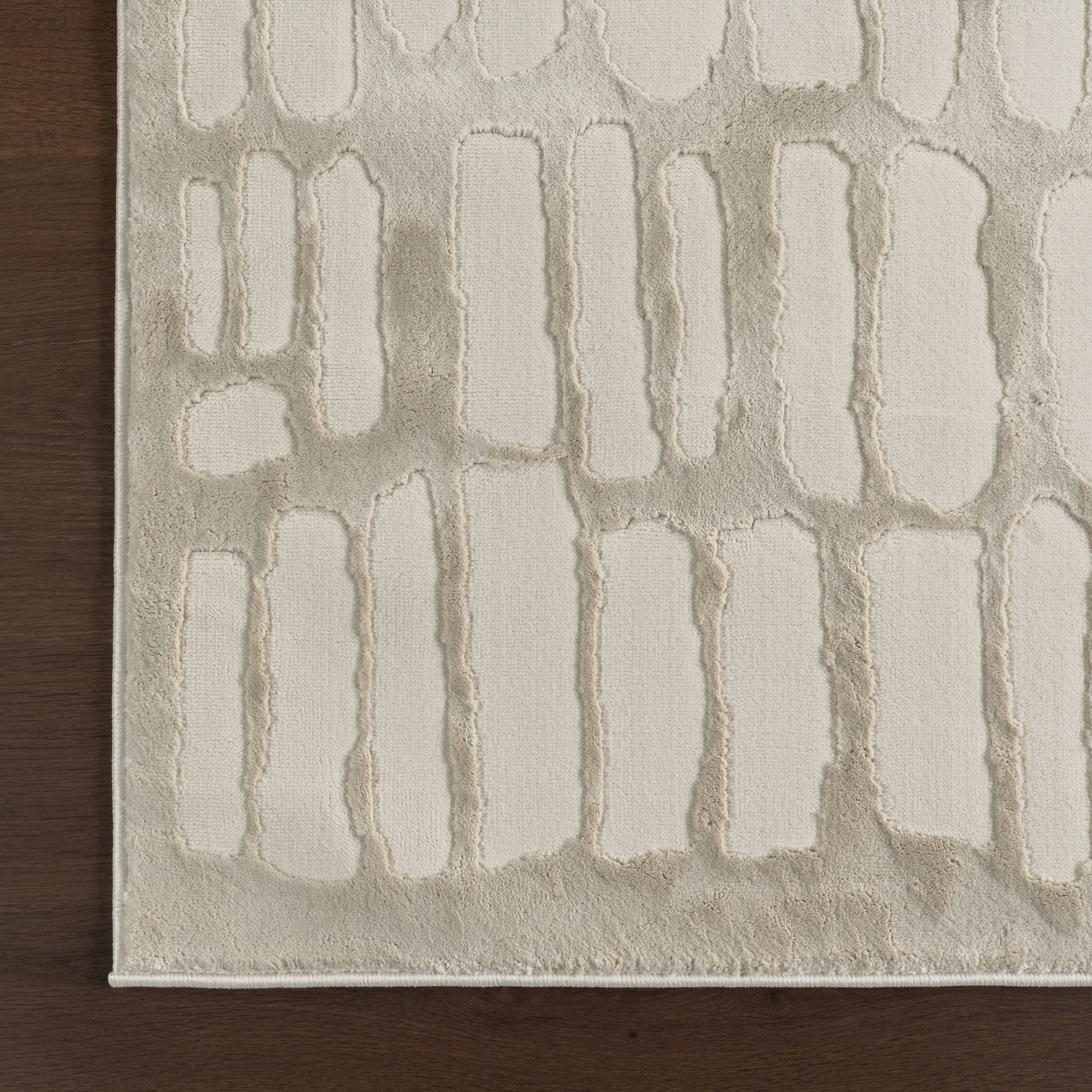 Summit Plush Textured Washable Rug | Cream - Image 4