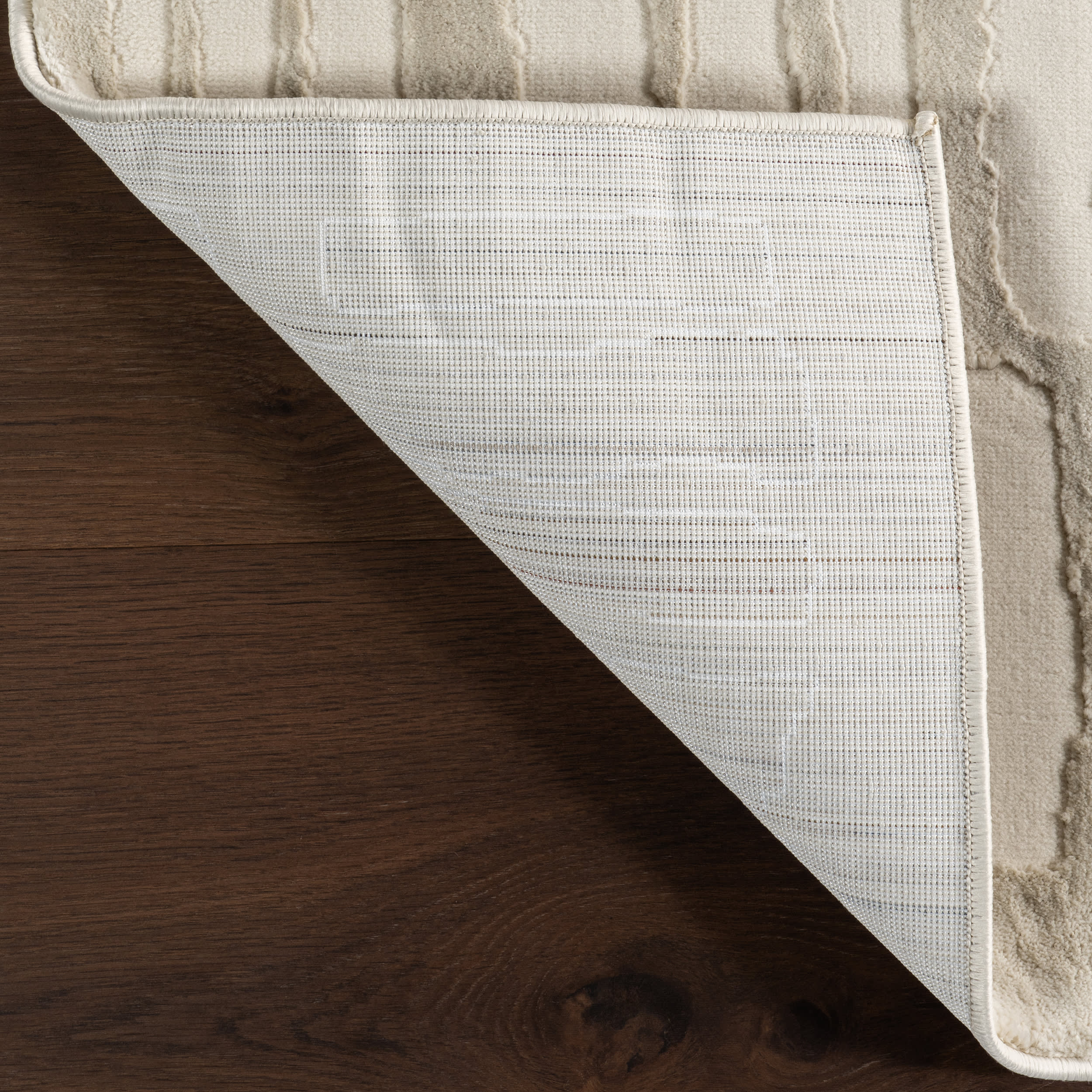 Summit Plush Textured Washable Rug | Cream - Image 7