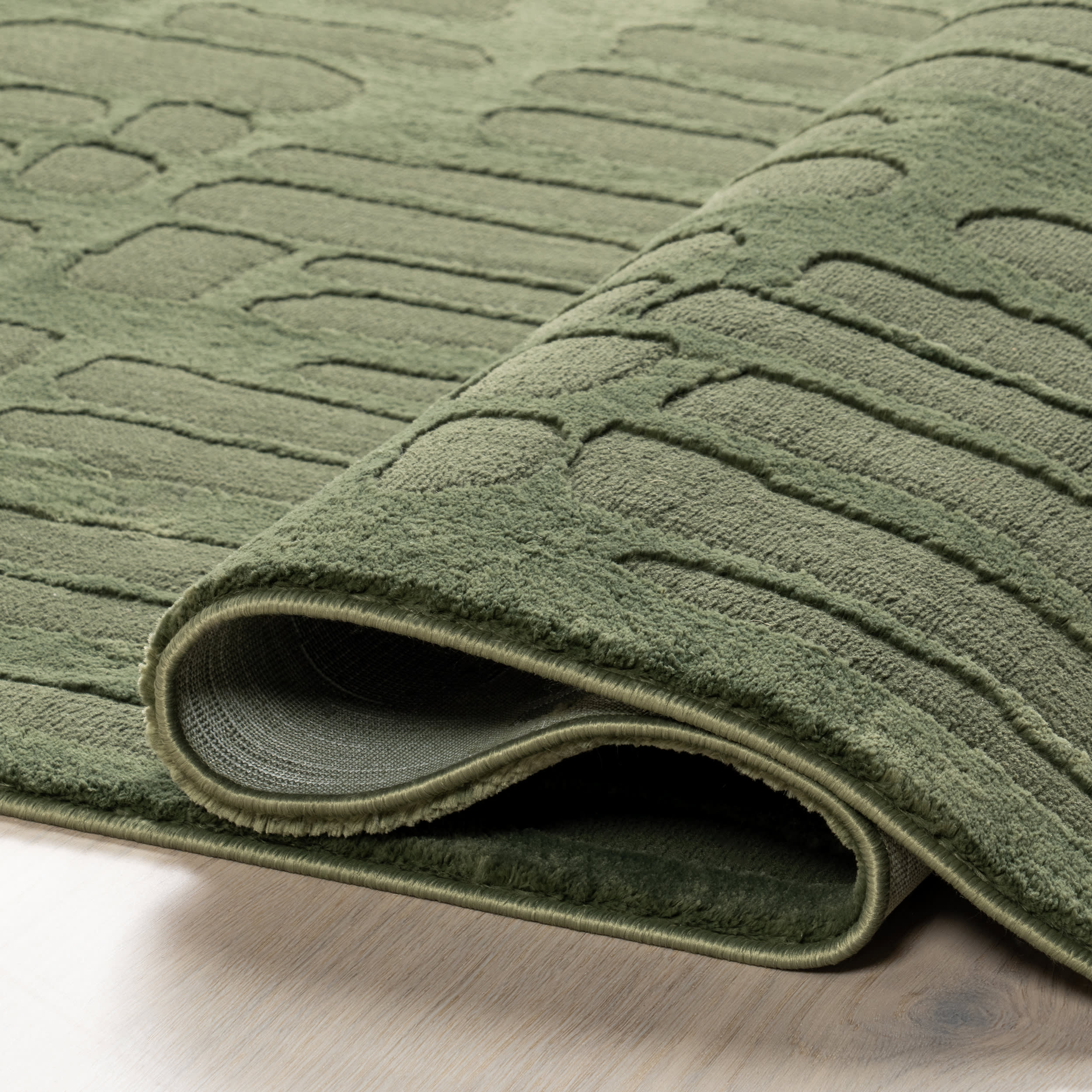 Summit Plush Textured Washable Rug | Green - Image 11