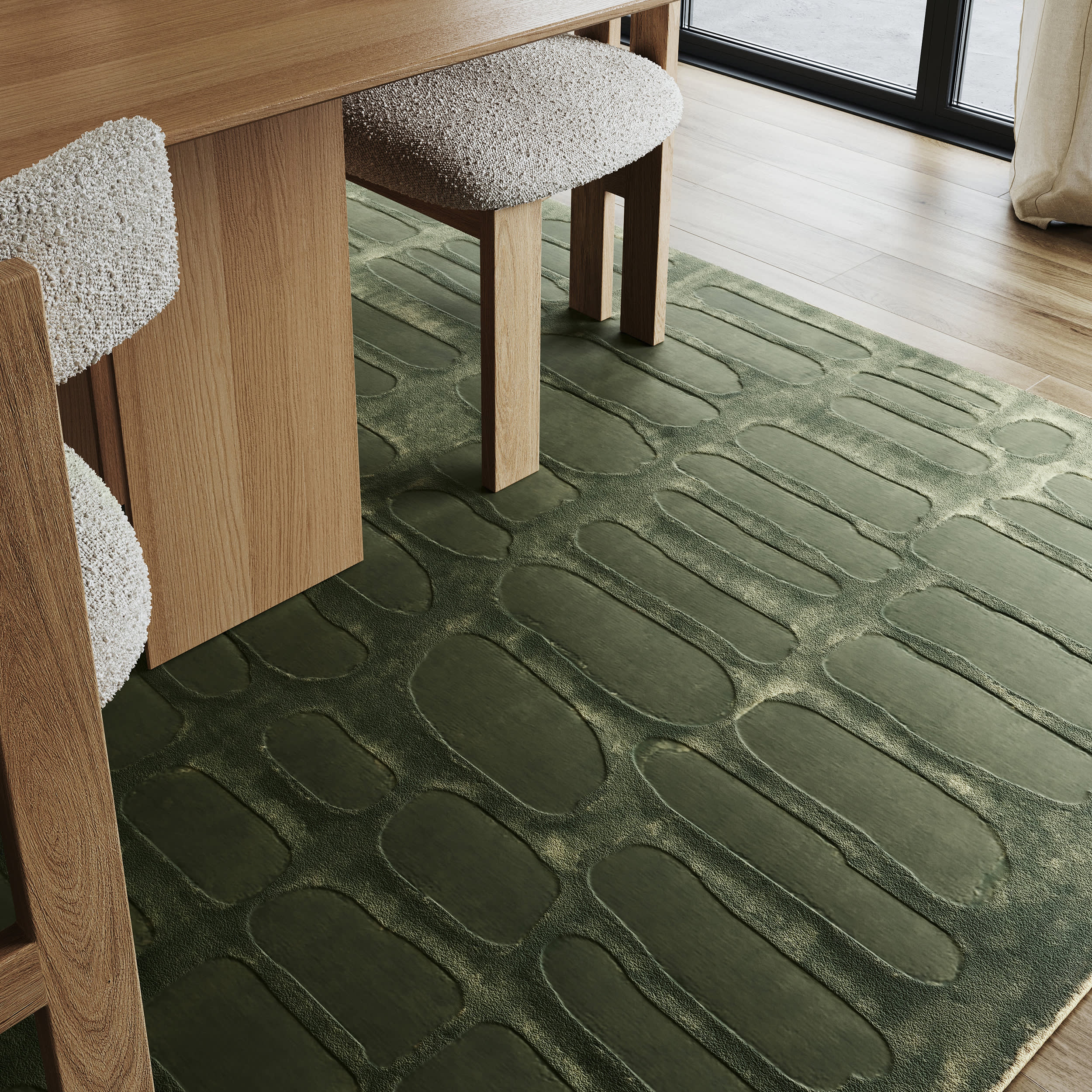 Summit Plush Textured Washable Rug | Green - Image 5