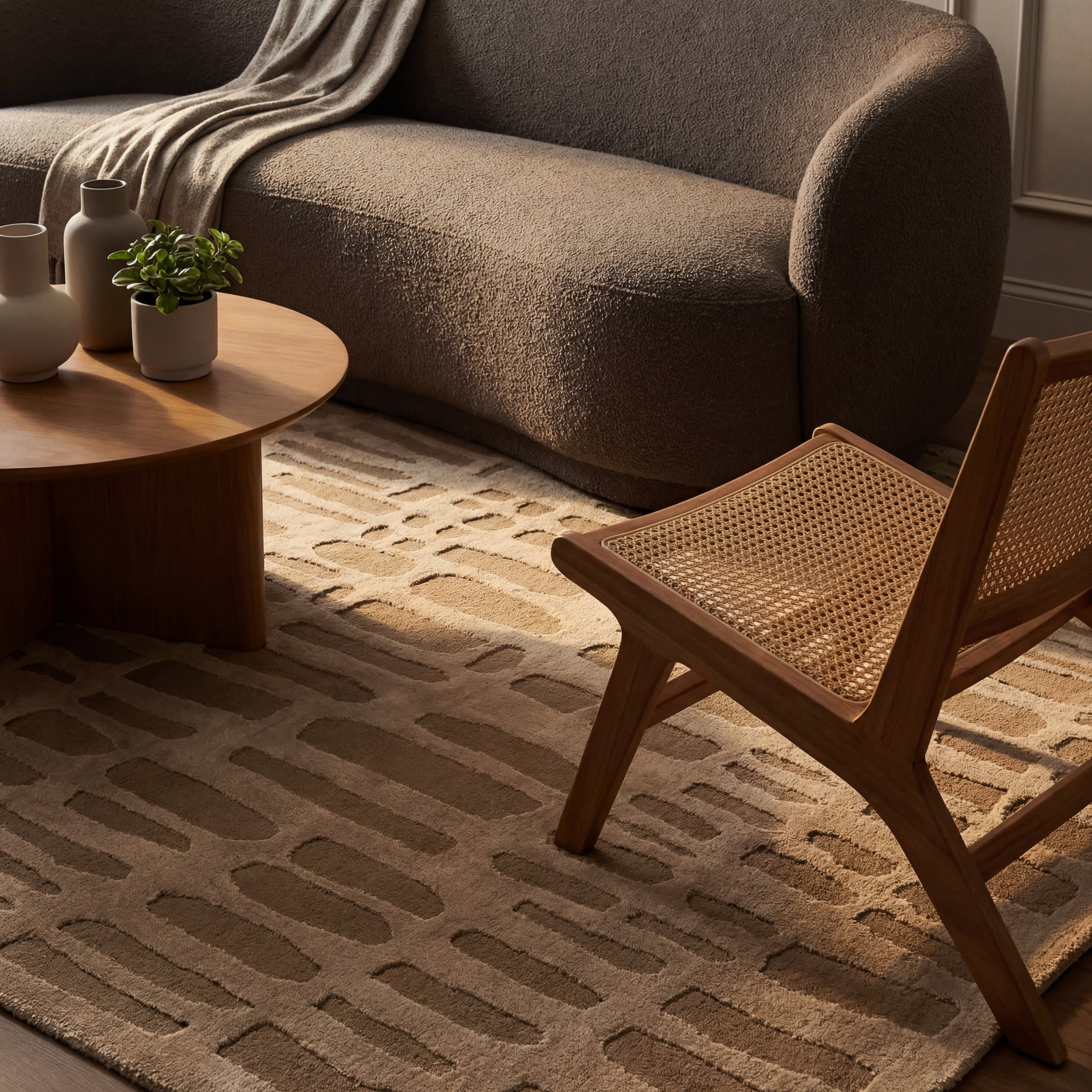 Summit Plush Textured Washable Rug | Sand - Image 5