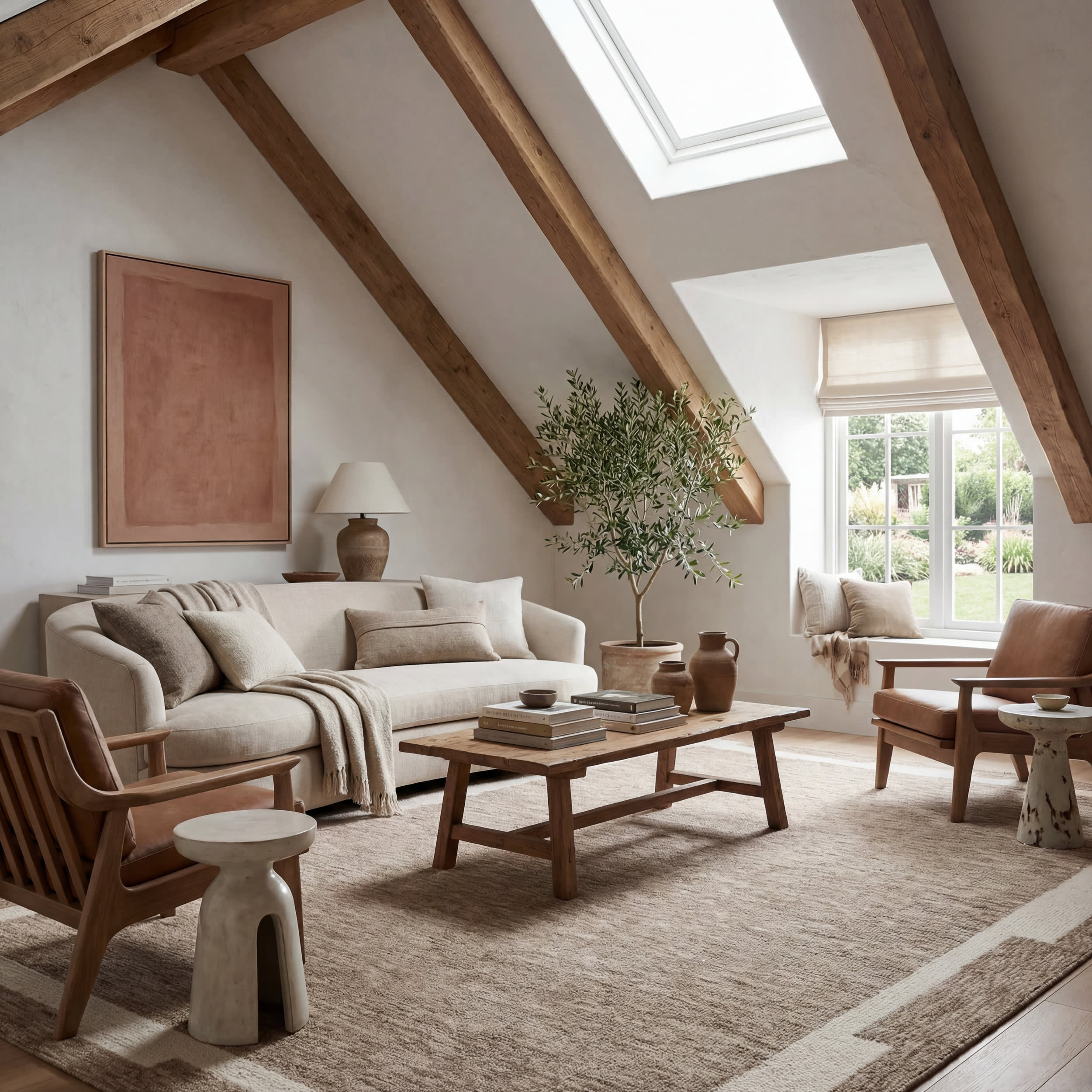Suna Wool Modern Transitional Rug | Sand - Image 2