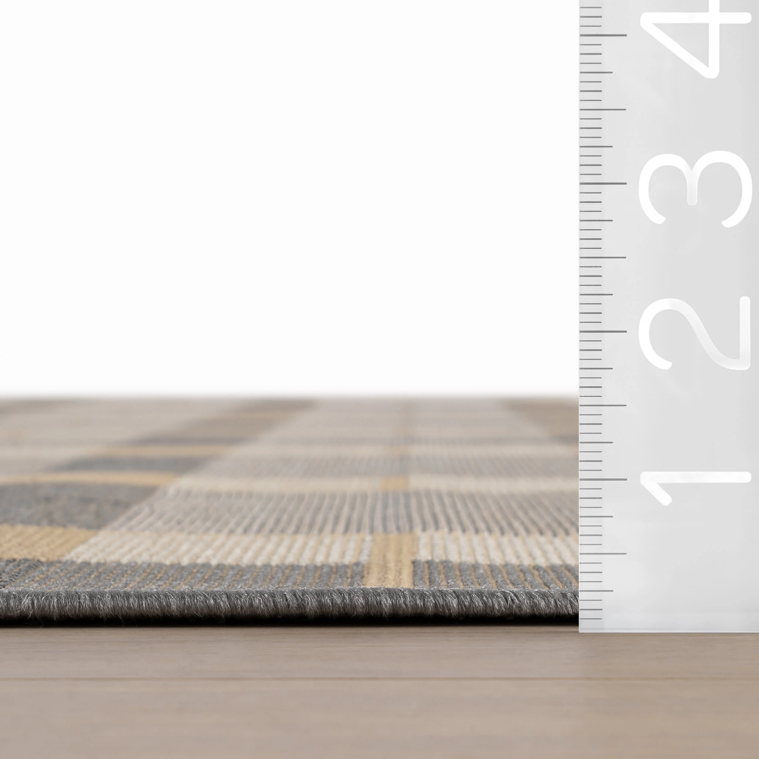 Sundara Modern Plaid Indoor/Outdoor Rug | Grey Multi - Image 5