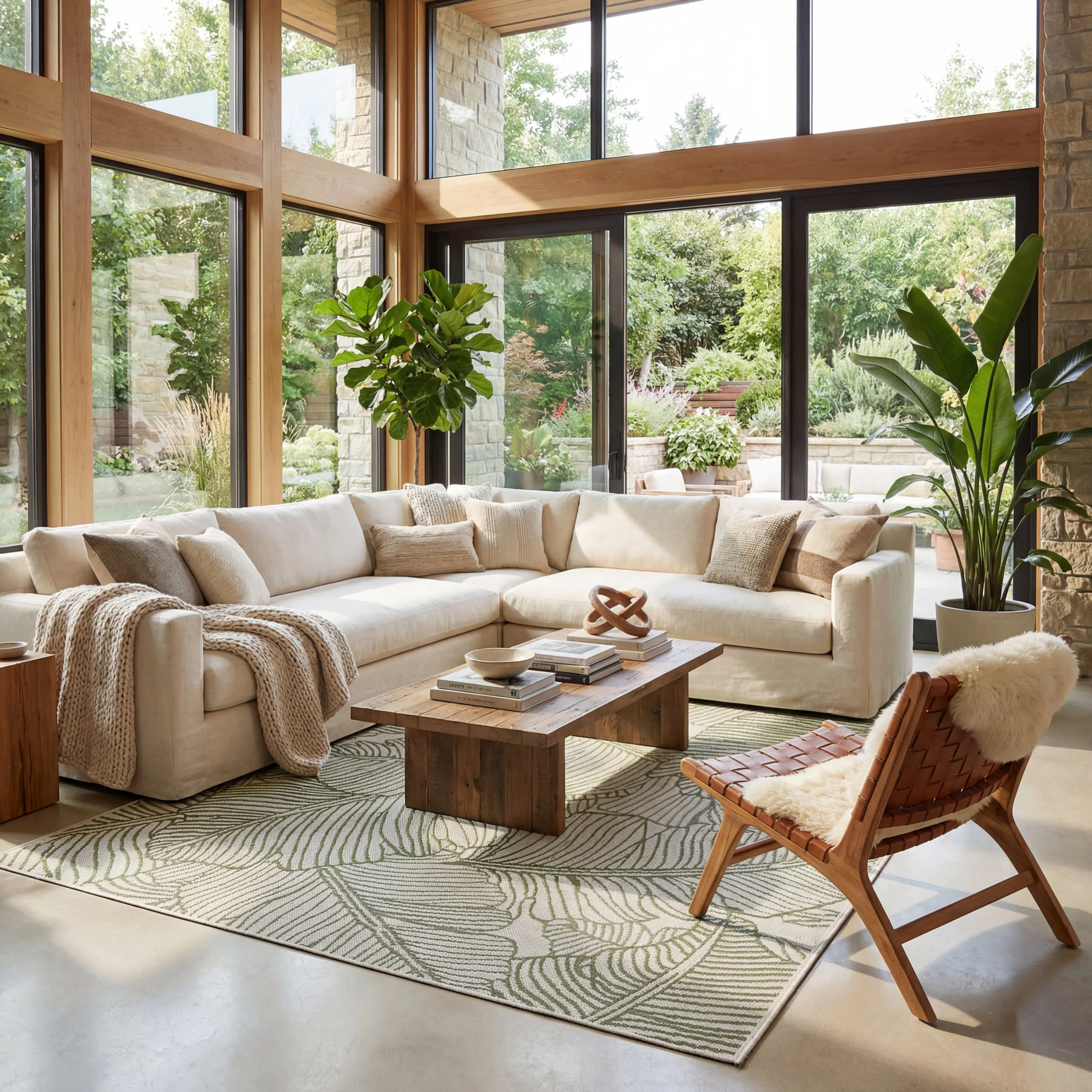 Sunniva Tropical Floral Indoor/Outdoor Rug | Green - Image 10