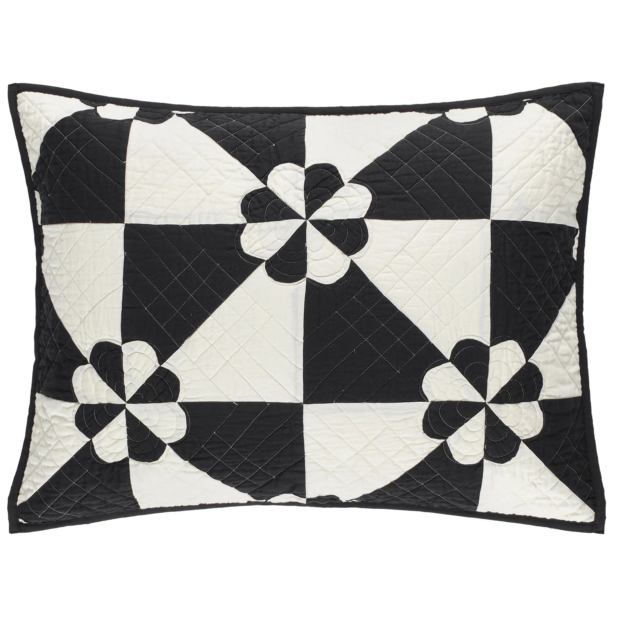 Sunny Side Quilted Sham | Black - Image 2