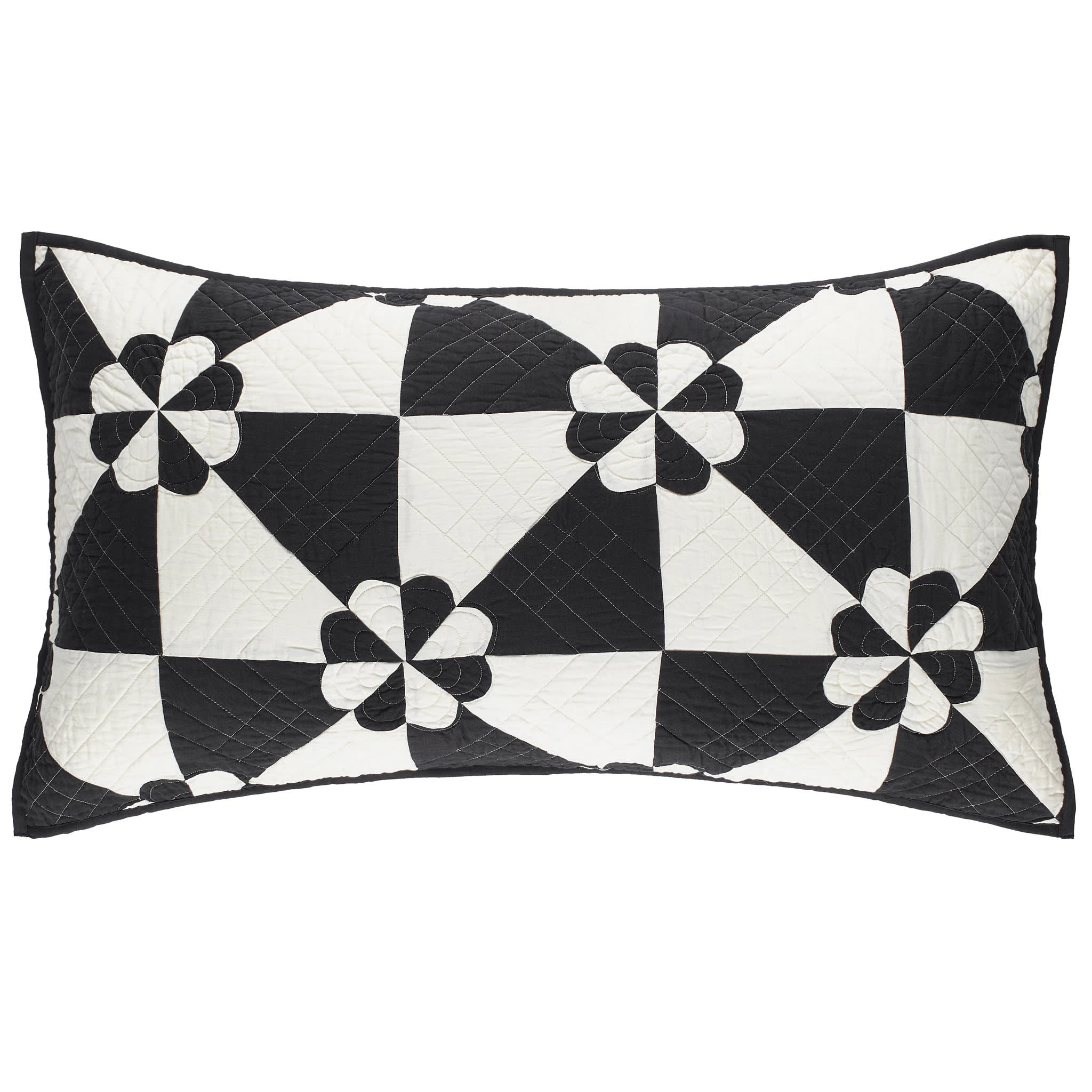 Sunny Side Quilted Sham | Black - Image 3