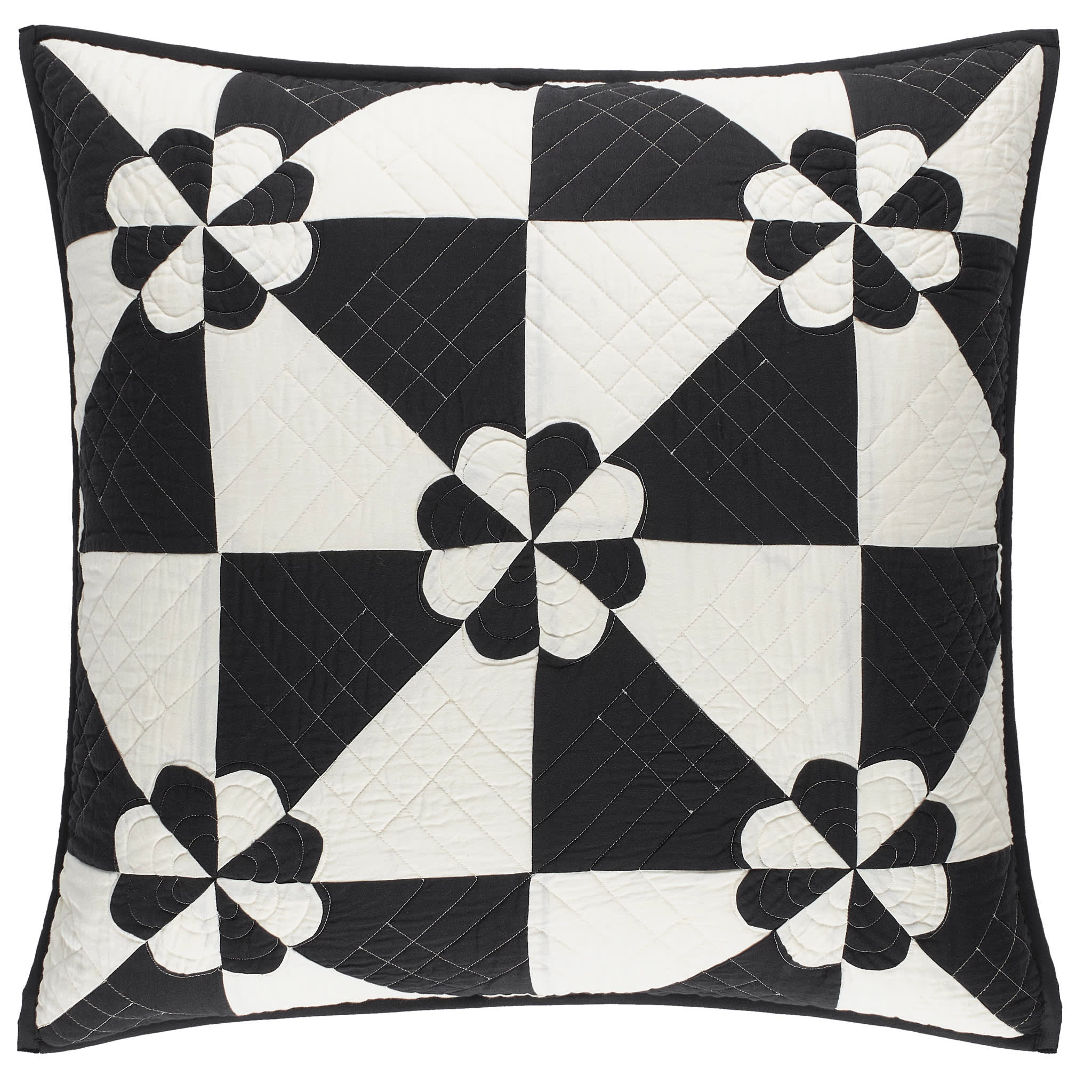 Sunny Side Quilted Sham | Black - Image 4