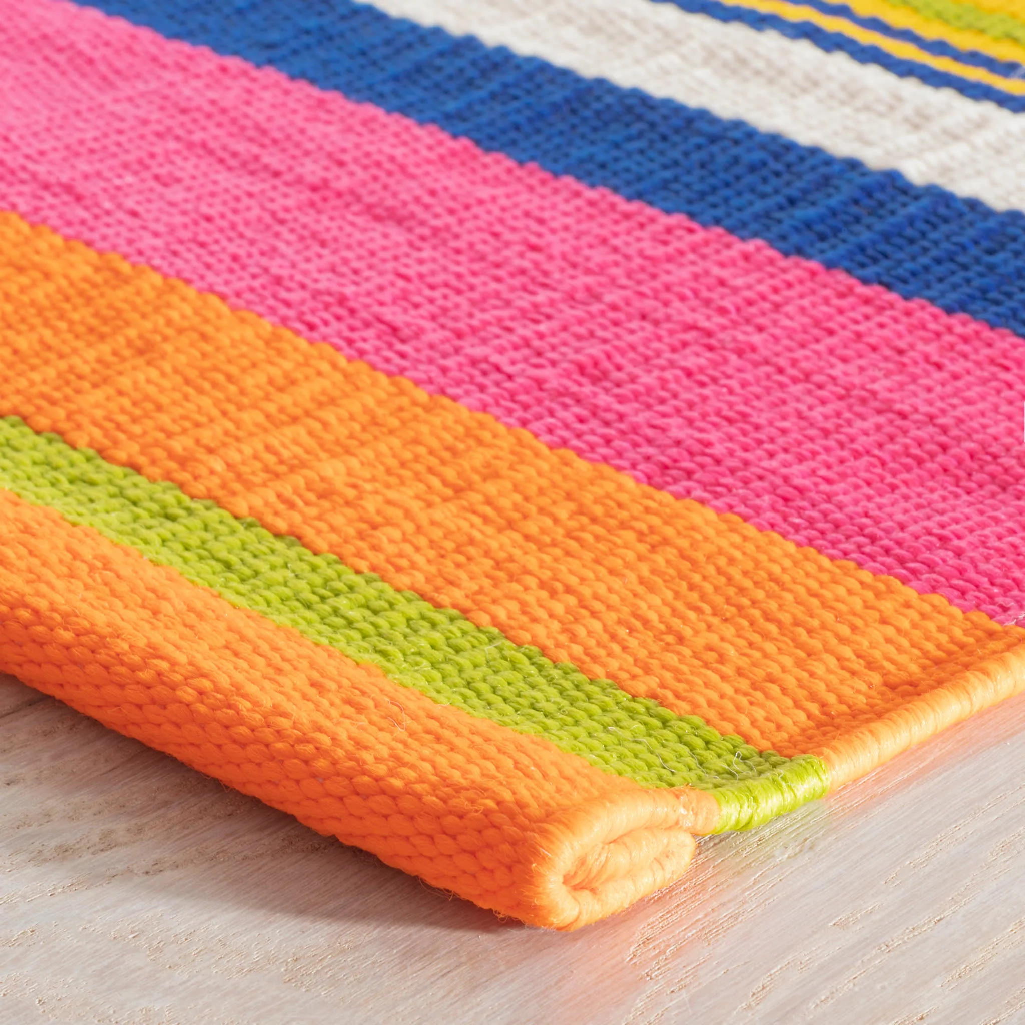 Sunny Stripe Handwoven Indoor/Outdoor Rug | Multi - Image 4