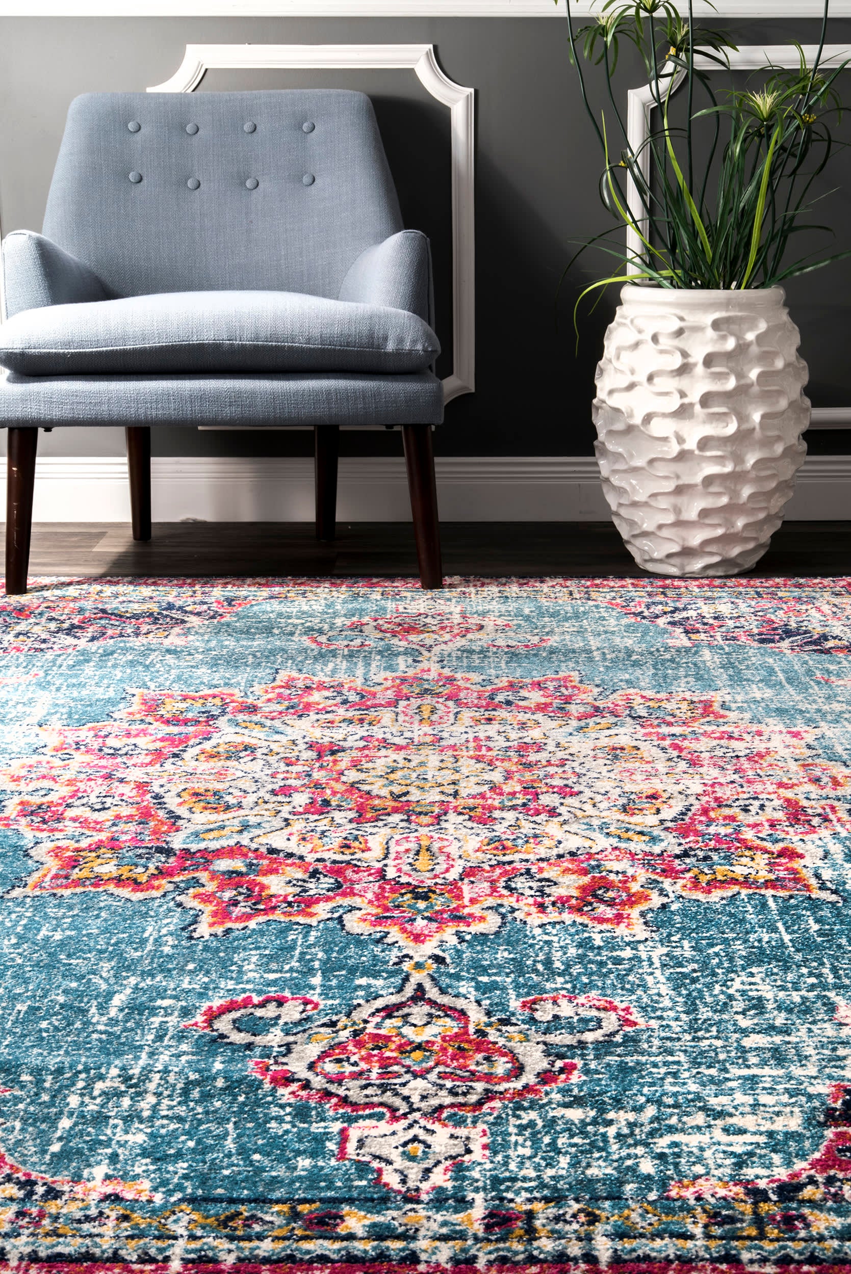 Sunny Wildflower Medallion Rug | Multicolor - Image 4