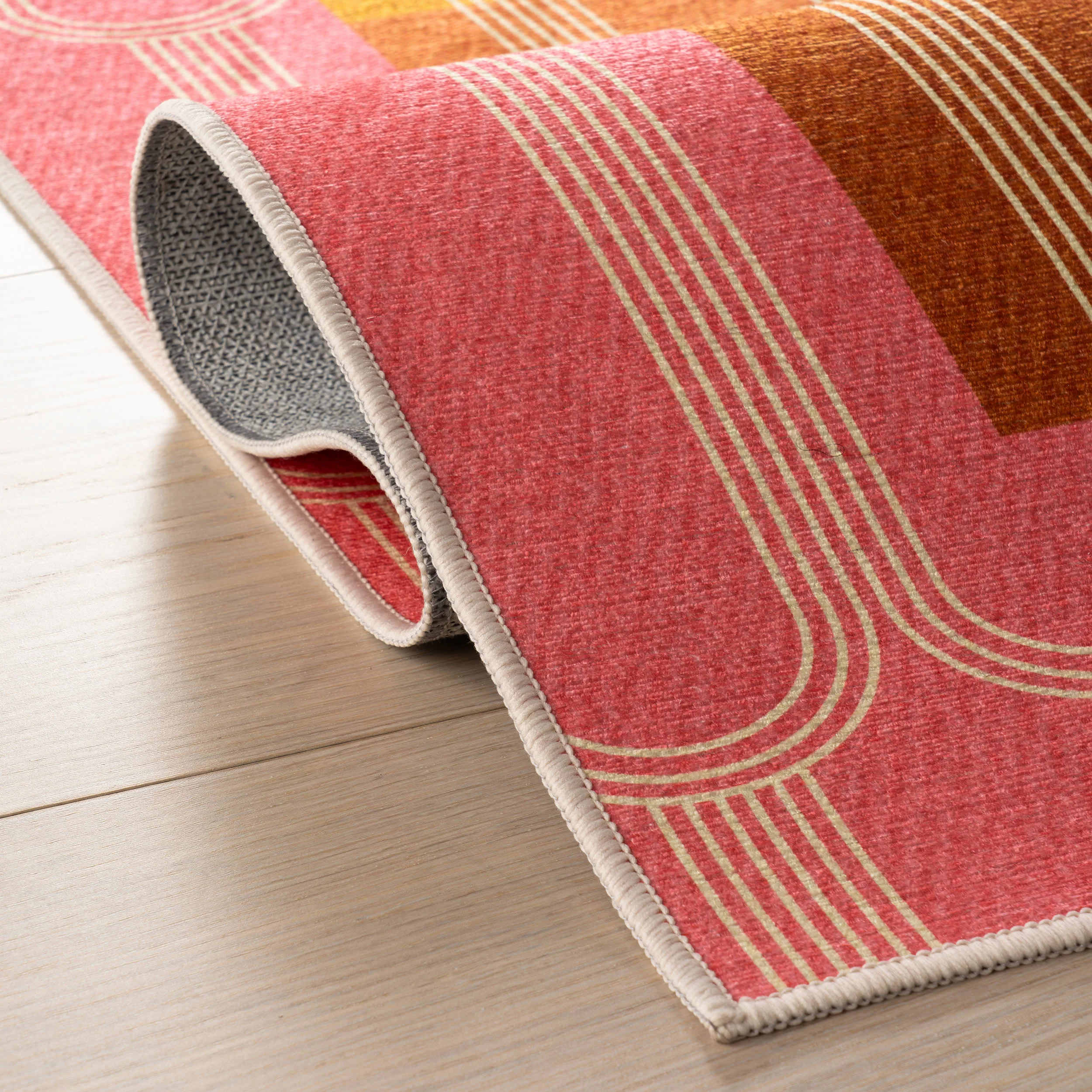 Sunset Stripe Washable Rug by Society6 | Multicolor - Image 11